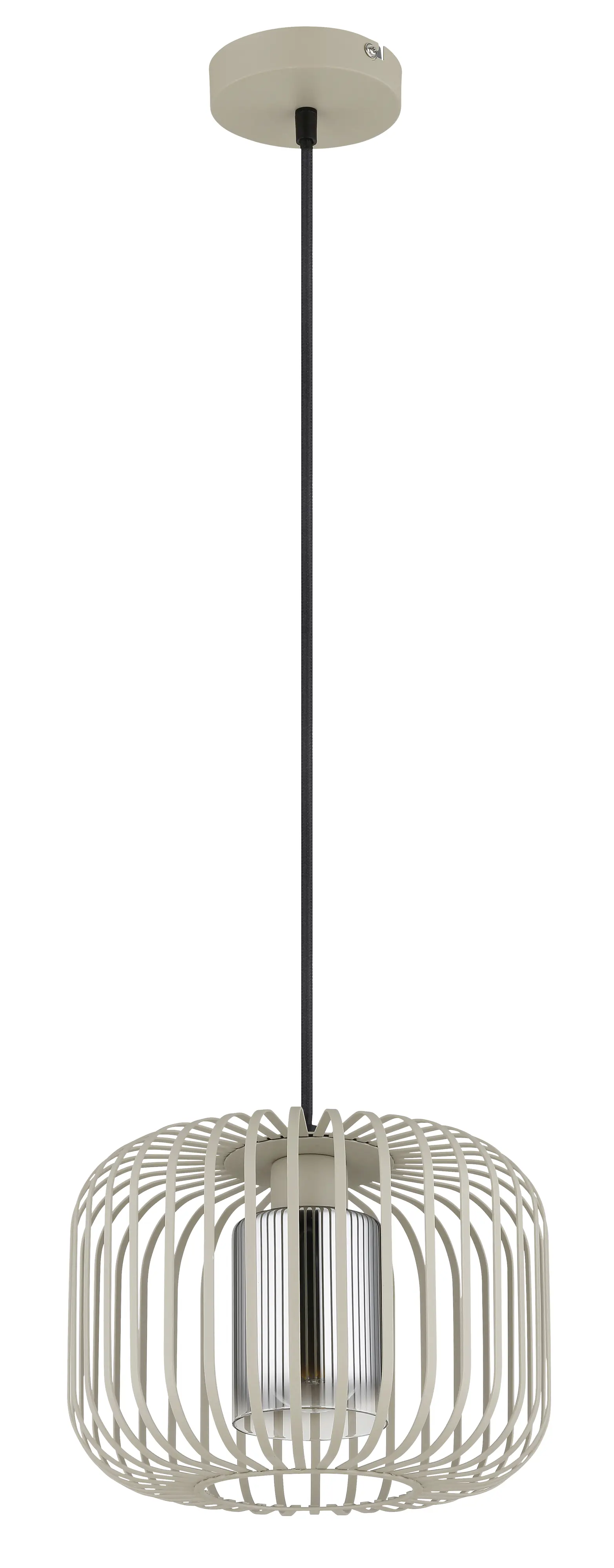 Globo Hängeleuchte Alfred Ø 28 x 120 cm sandfarben matt
