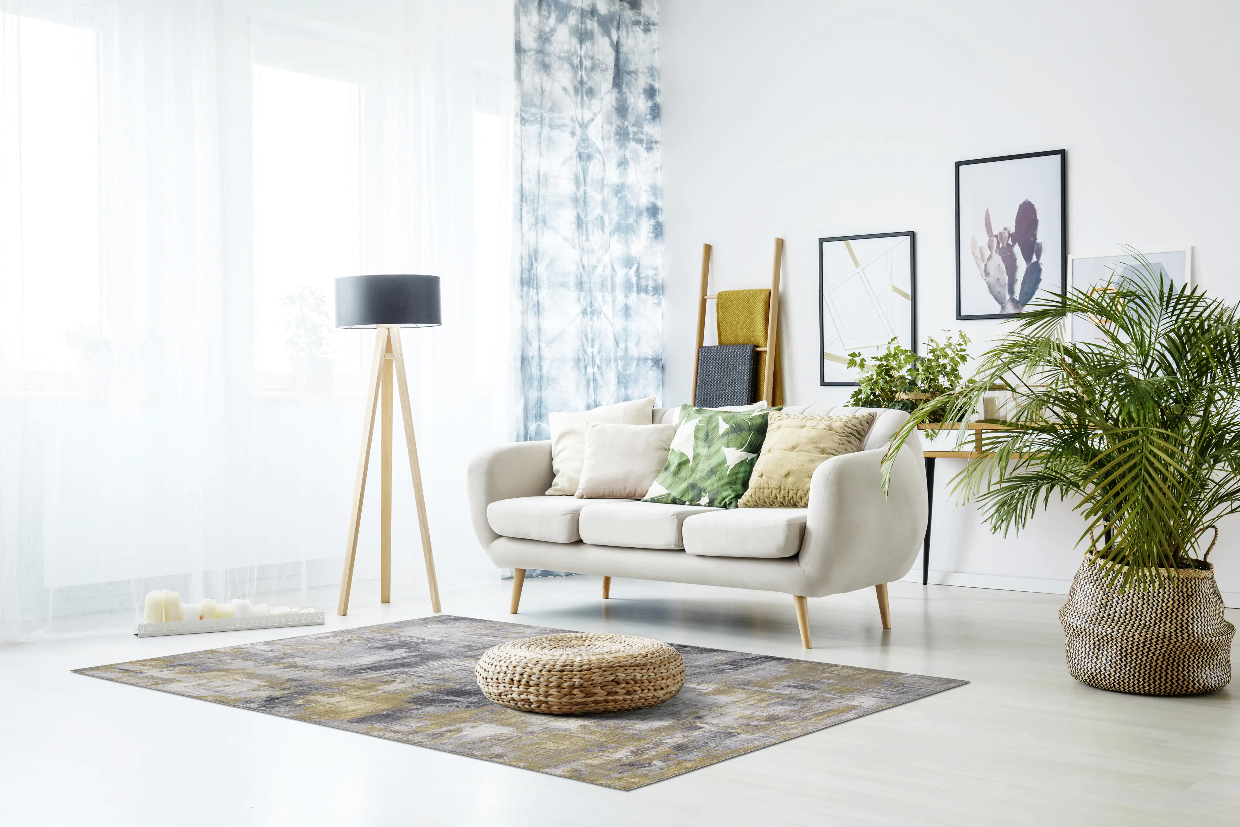 LUXOR Living Teppich Prima grau-gelb, 80 x 150 cm