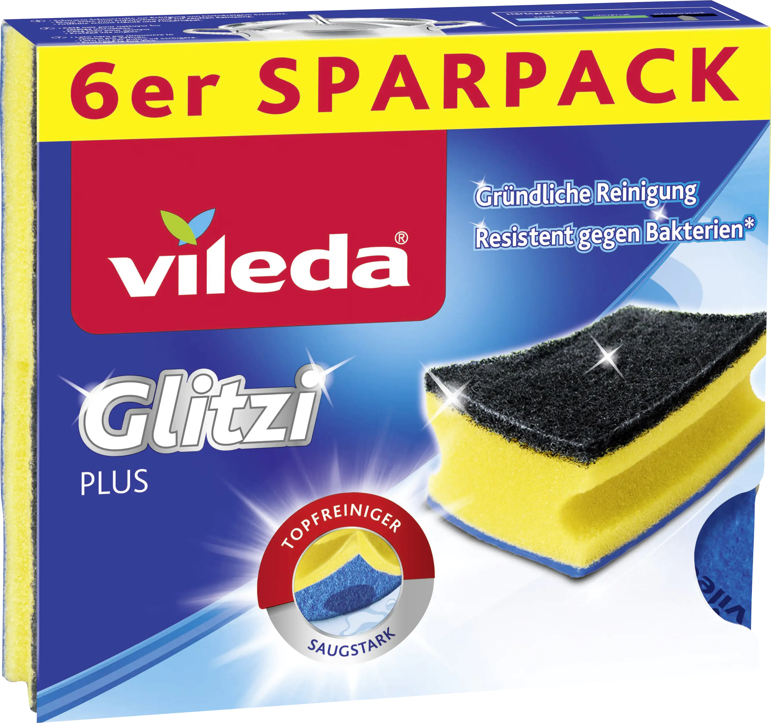 Vileda Topfreiniger Glitzi Plus 6-er Pack