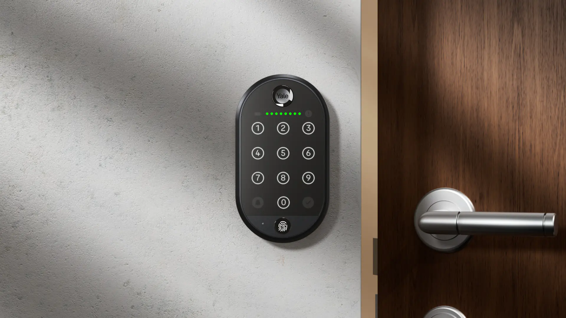 Yale Smart Türschloss Linus Smart Keypad 2 schwarz mit Fingerabdrucksensor