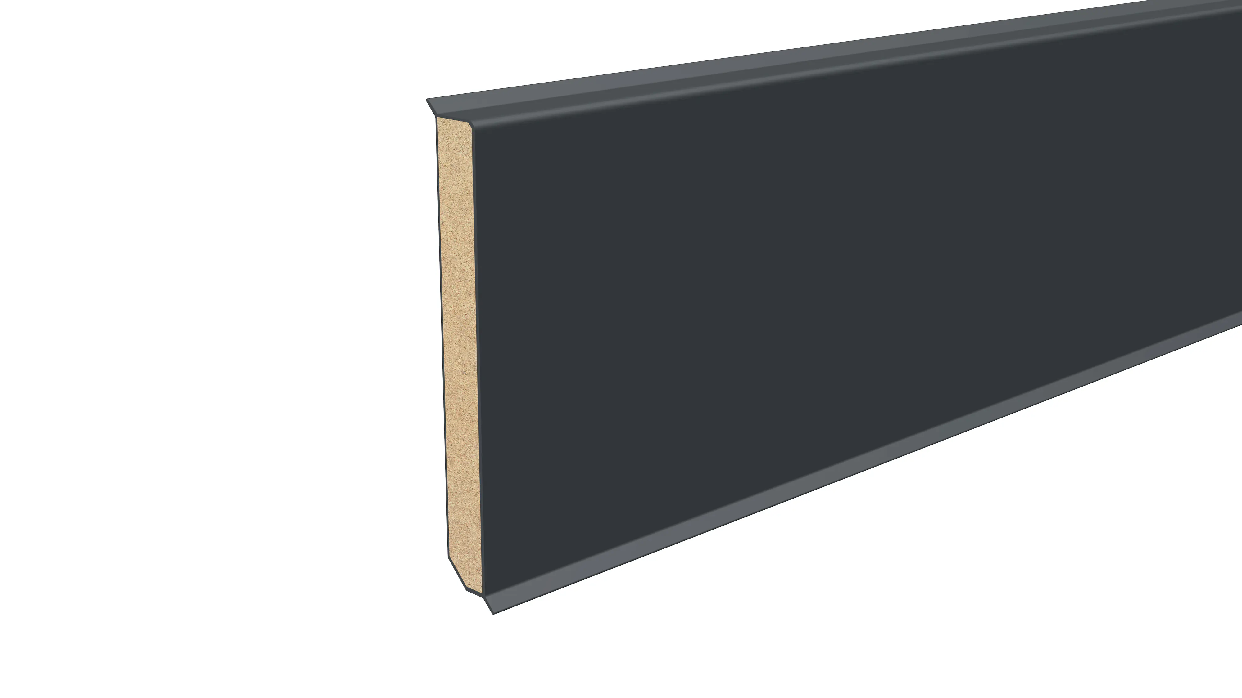 Neuhofer Fußleiste MDF 240 cm x 100 x 13 mm anthrazitgrau