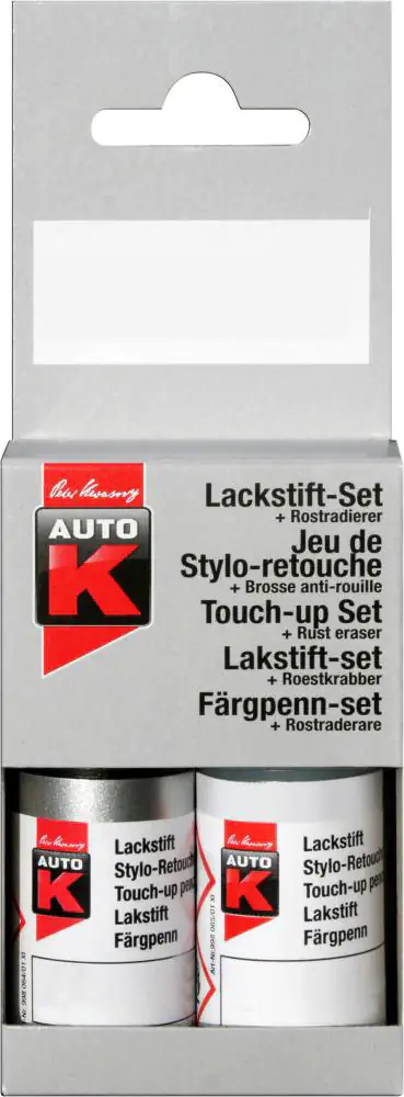 Auto-K Lackstift VW Audi satinsilber LB7Z mit Klarlack 2x 9ml