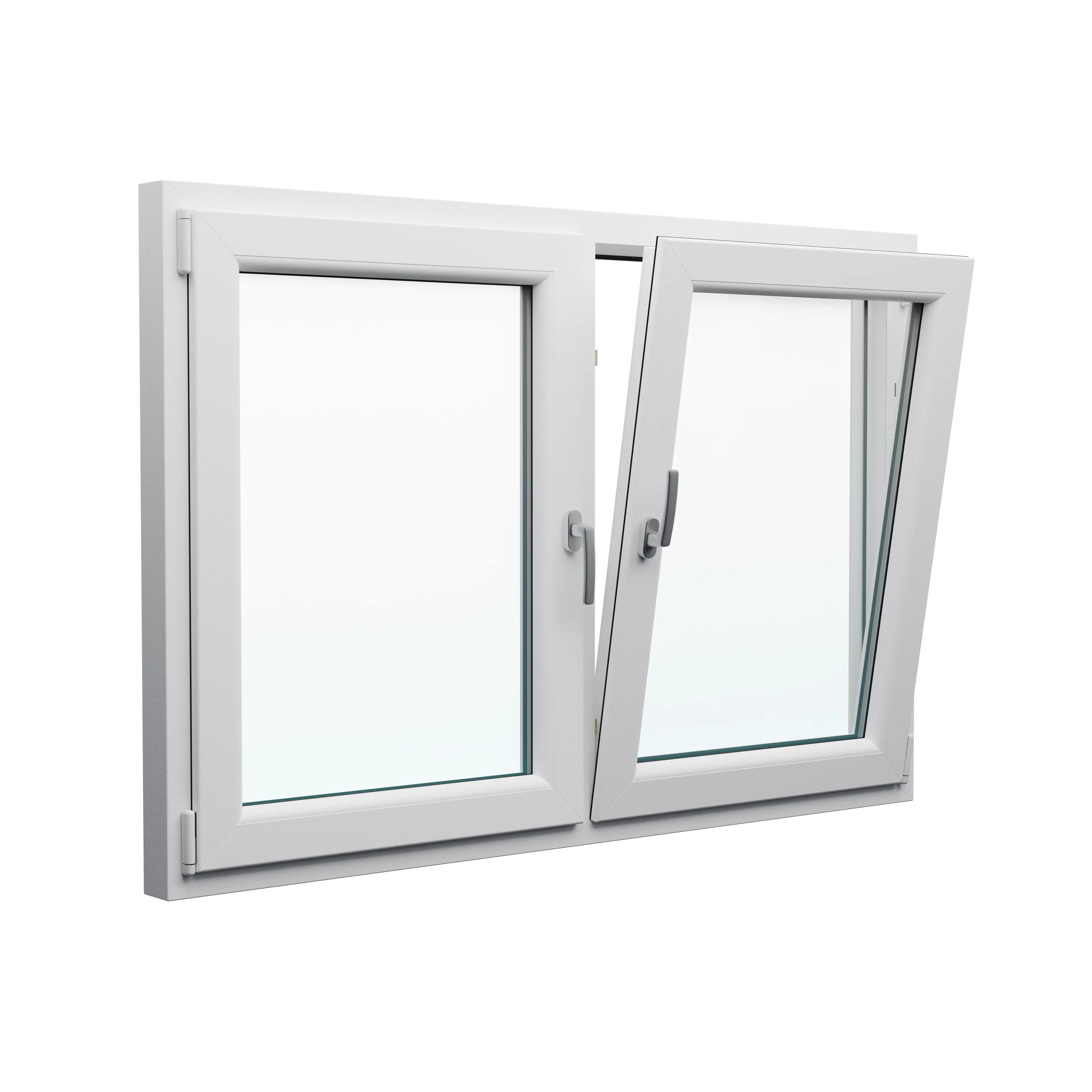 Meeth Kunststofffenster 160 x 145 cm 2-flg. Dreh-Kipp/Dreh-Kipp weiß