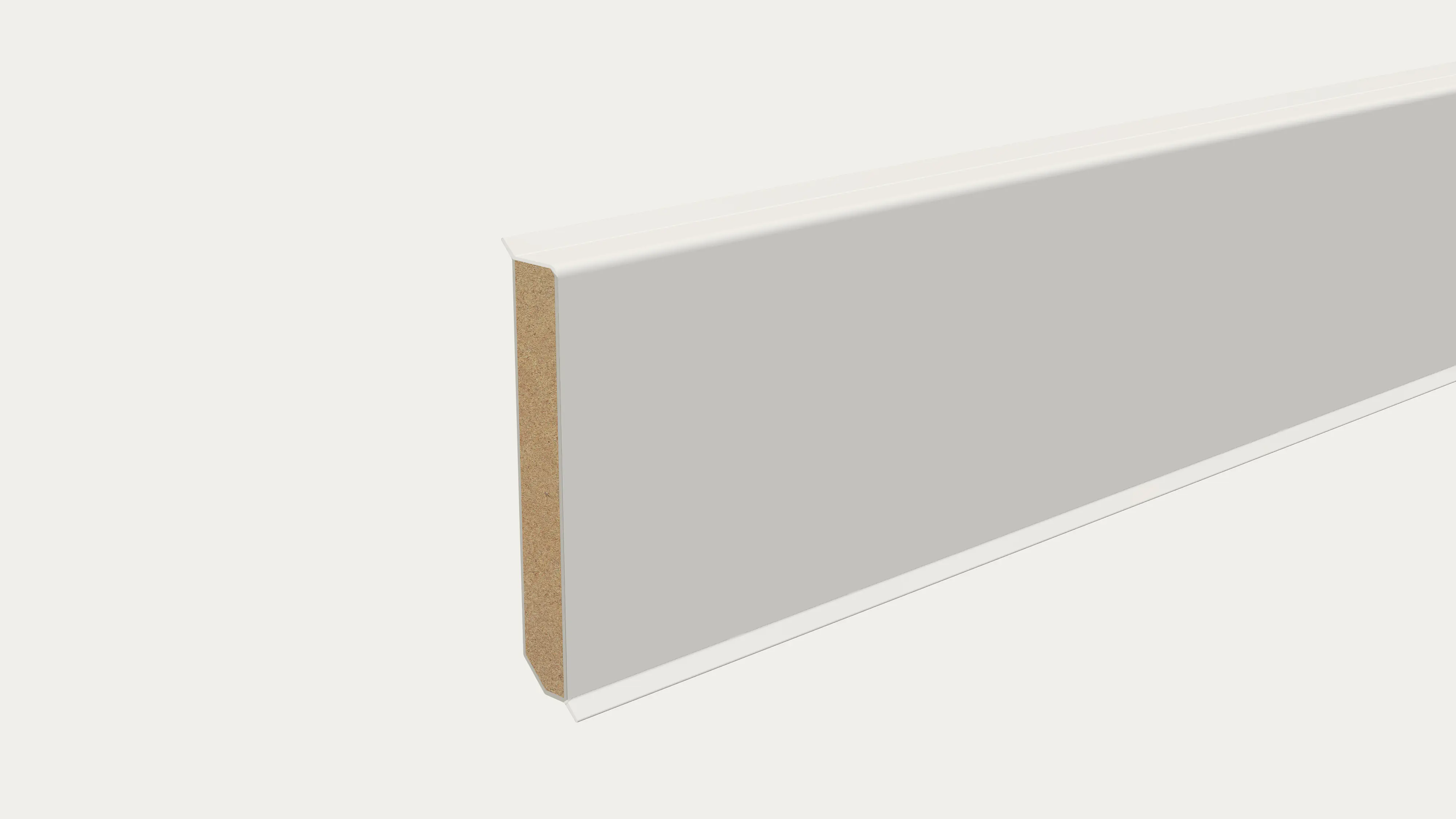 Neuhofer Fußleiste MDF 240 cm x 80 x 13 mm weiß 