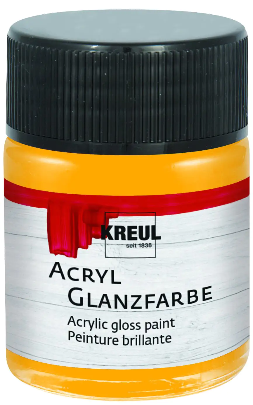 Kreul Acryl Glanzfarbe dunkelgelb 50 ml