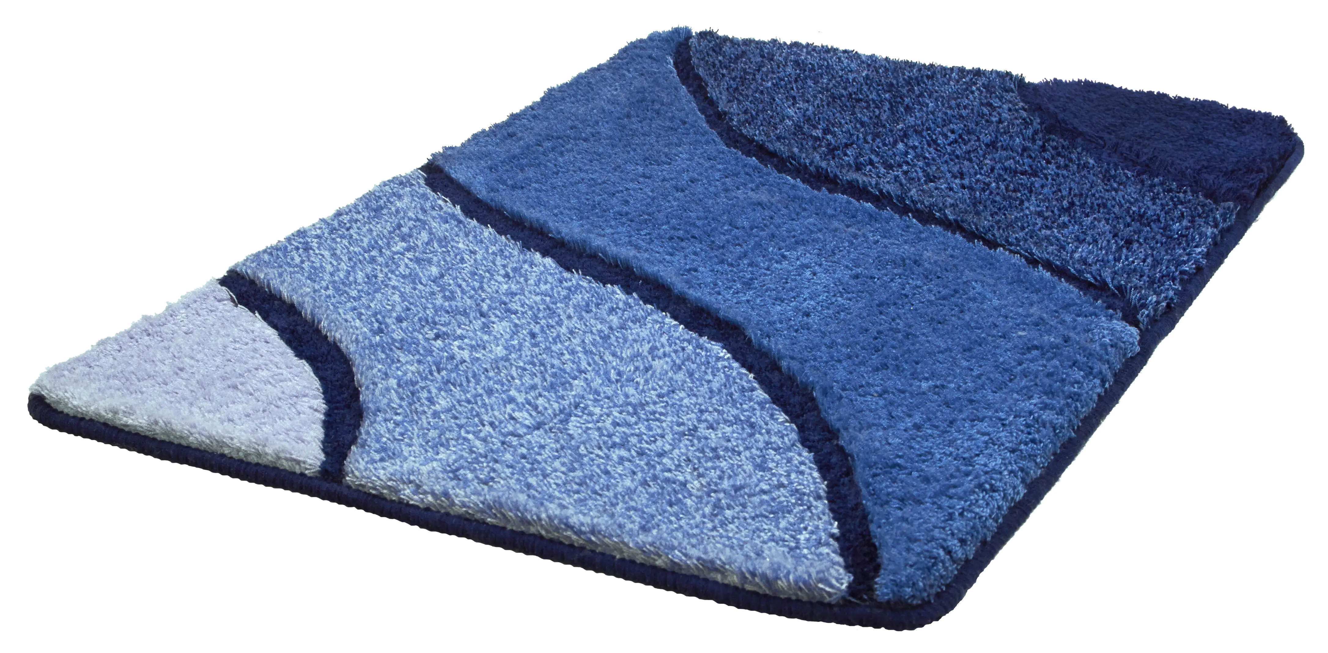 Kleine Wolke Badteppich Wave marineblau, 70 x 120 cm