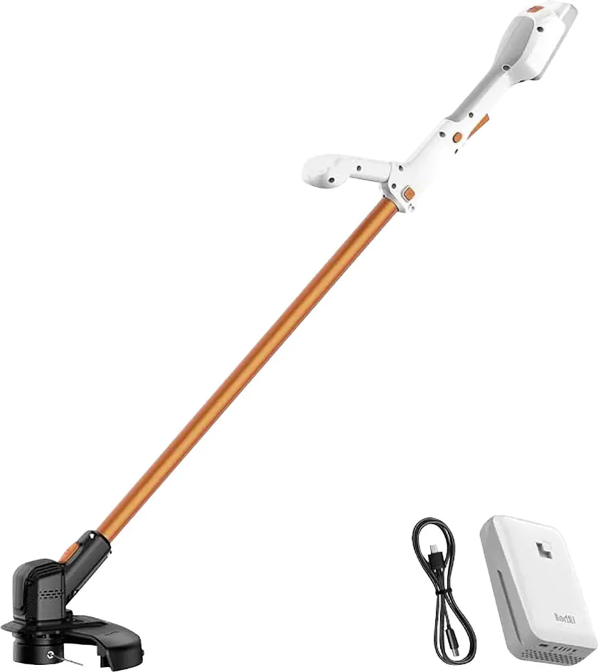 Litheli Akku-Rasentrimmer Handy+ U20 25cm Schnittkreis, Inklusive 1 x SE-Akku 2,0 Ah und 10 Nylonmesser