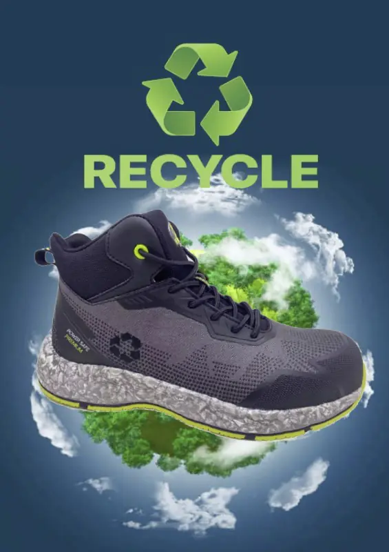 Sicherheitsstiefel Ecostar Mid S1P schwarz-neongrün