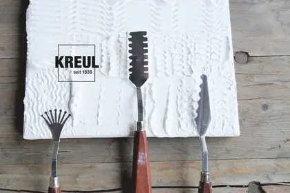 Kreul Malmesser 3er Set mit Metallklingen und Holzgriffen