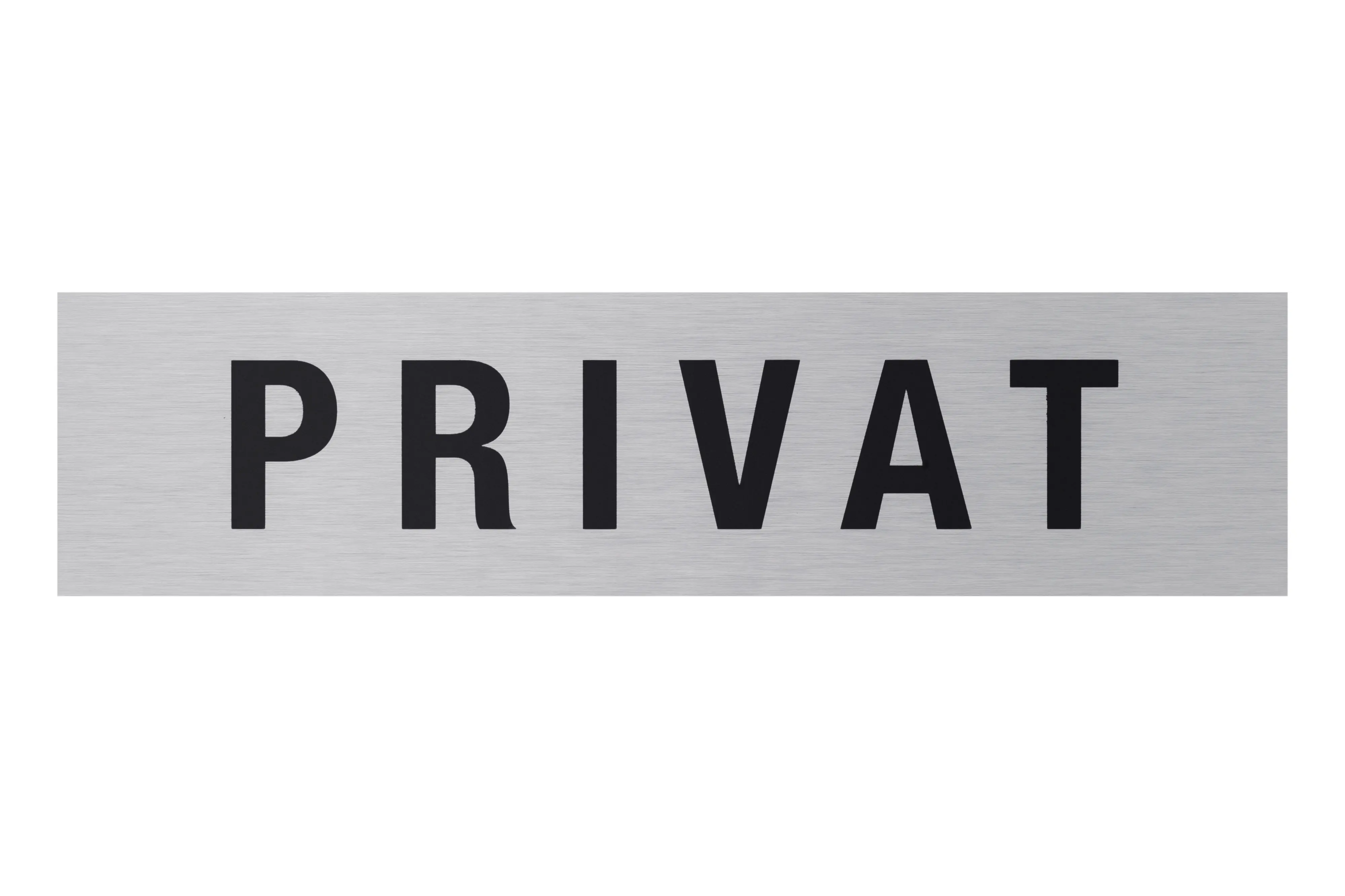 Conmetall Aufkleber Privat Aluminium 16 x 4 cm edelstahl-optik