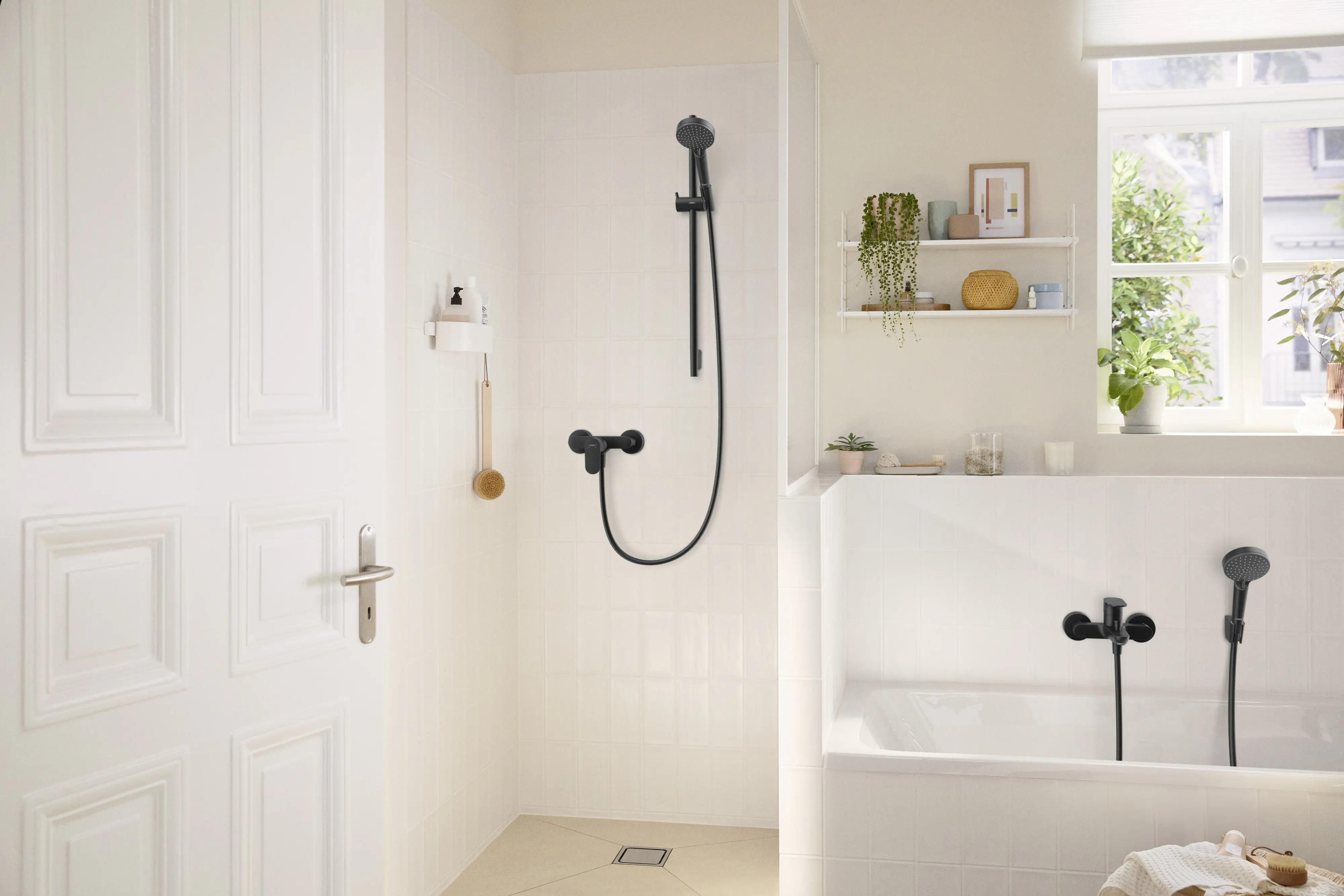 Hansgrohe Duscharmatur Rebris S Aufputz mattschwarz