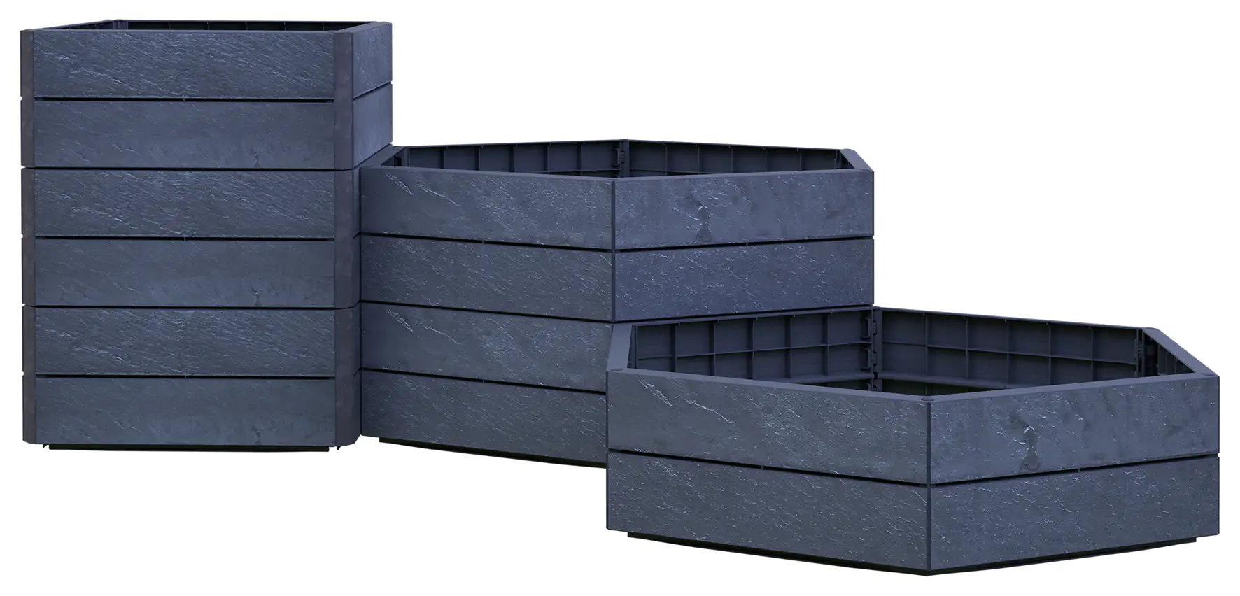 Garantia Hochbeet Ergo Vario 3, stone, Flora Wassersystem