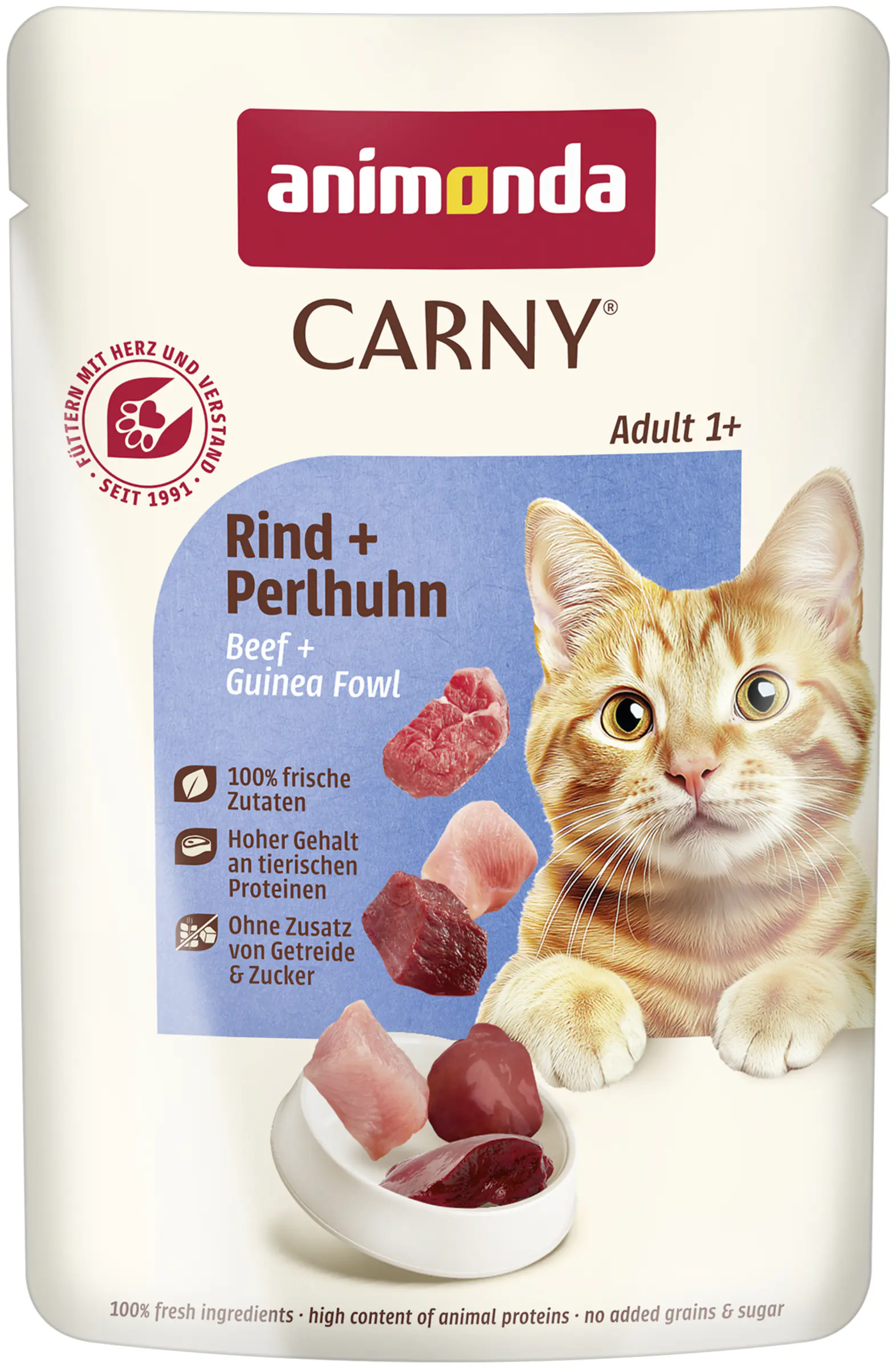 Animonda Carny Adult Katzennassfutter getreidefrei 85 g Rind & Perlhuhn
