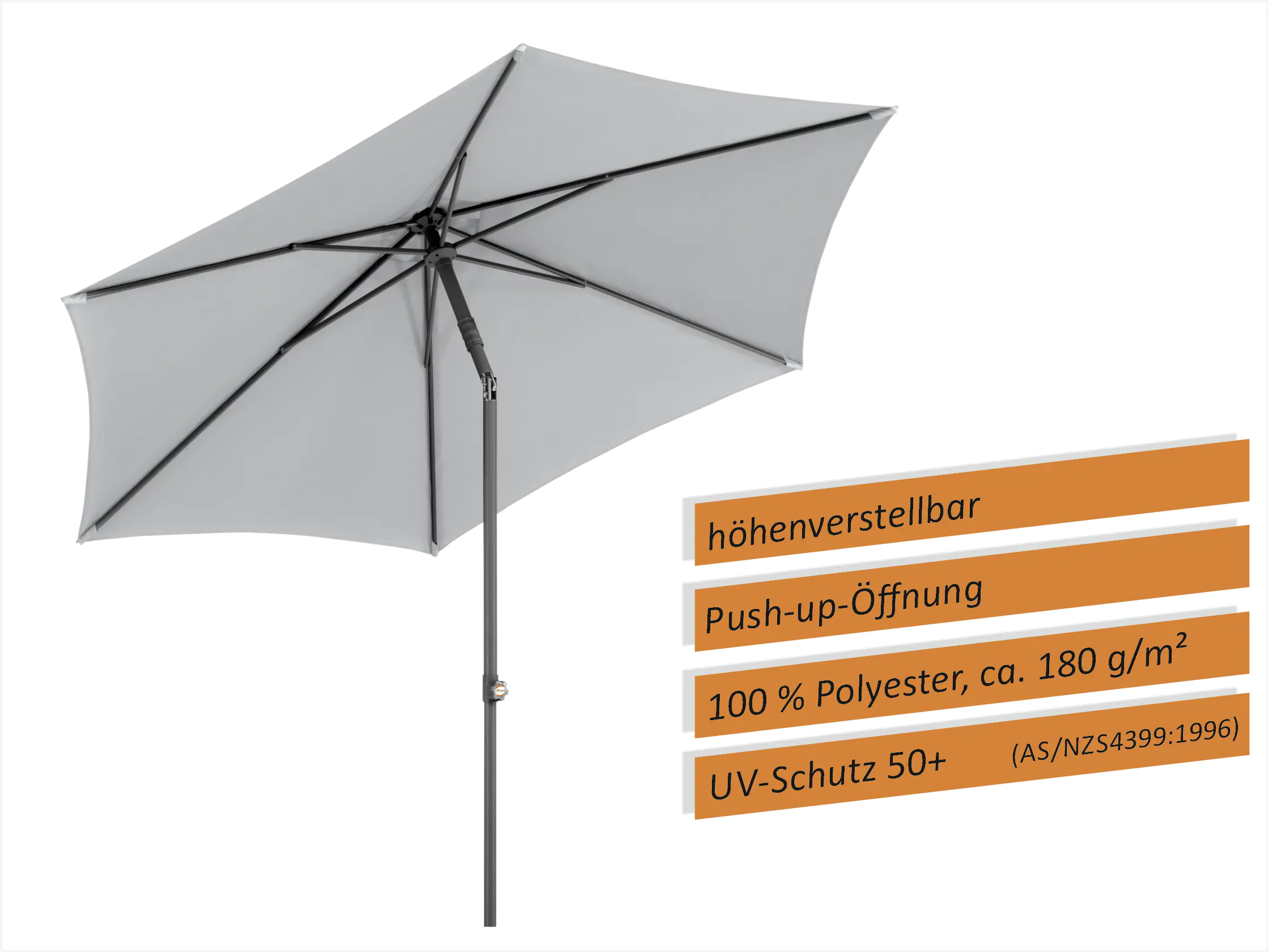 Schneider Sonnenschirm Sevilla silbergrau Ø 270 cm