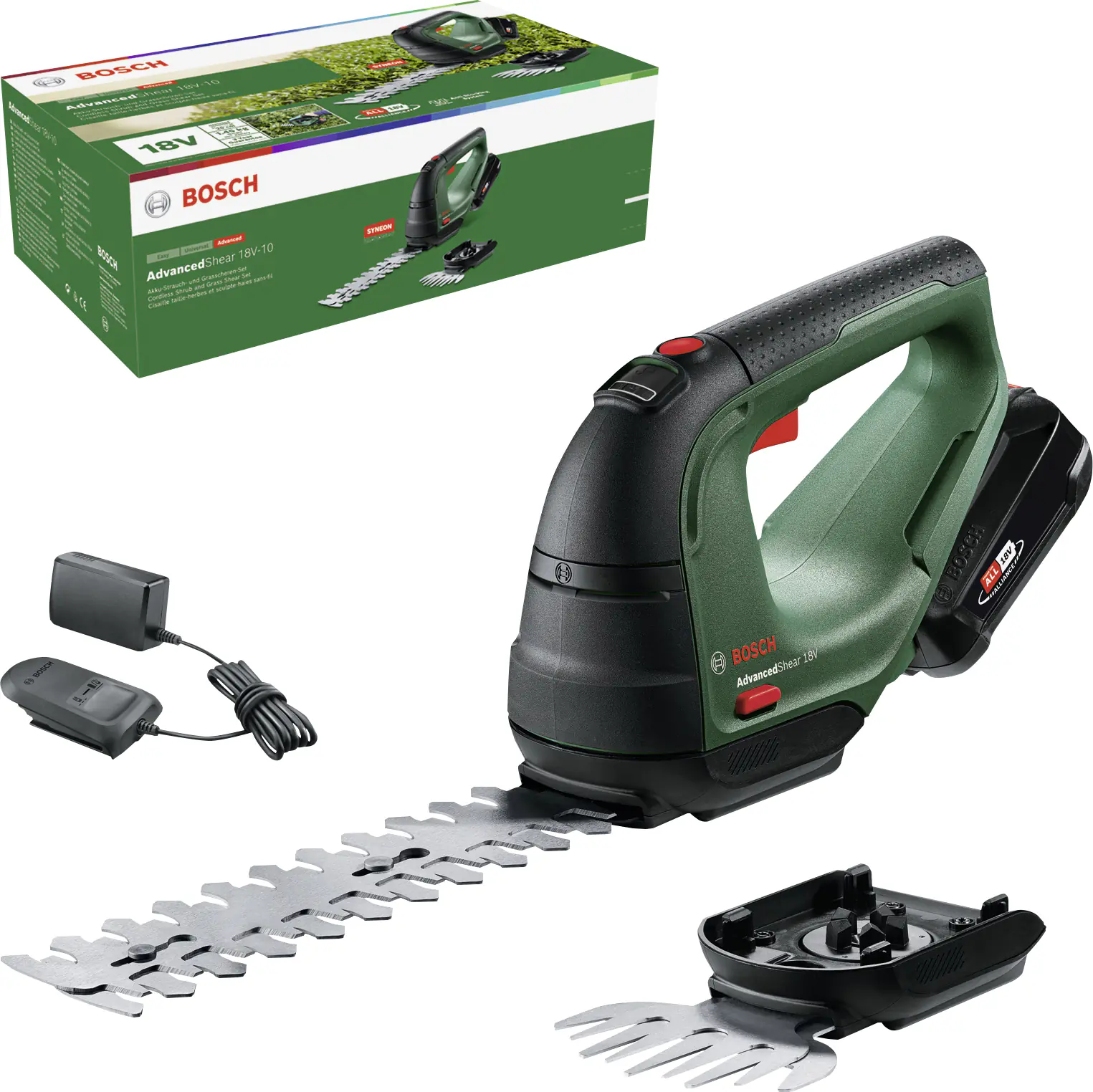 Bosch Akku-Strauch- und Grasscheren-Set AdvancedShear 18V-10 18 V, 2,0 Ah
