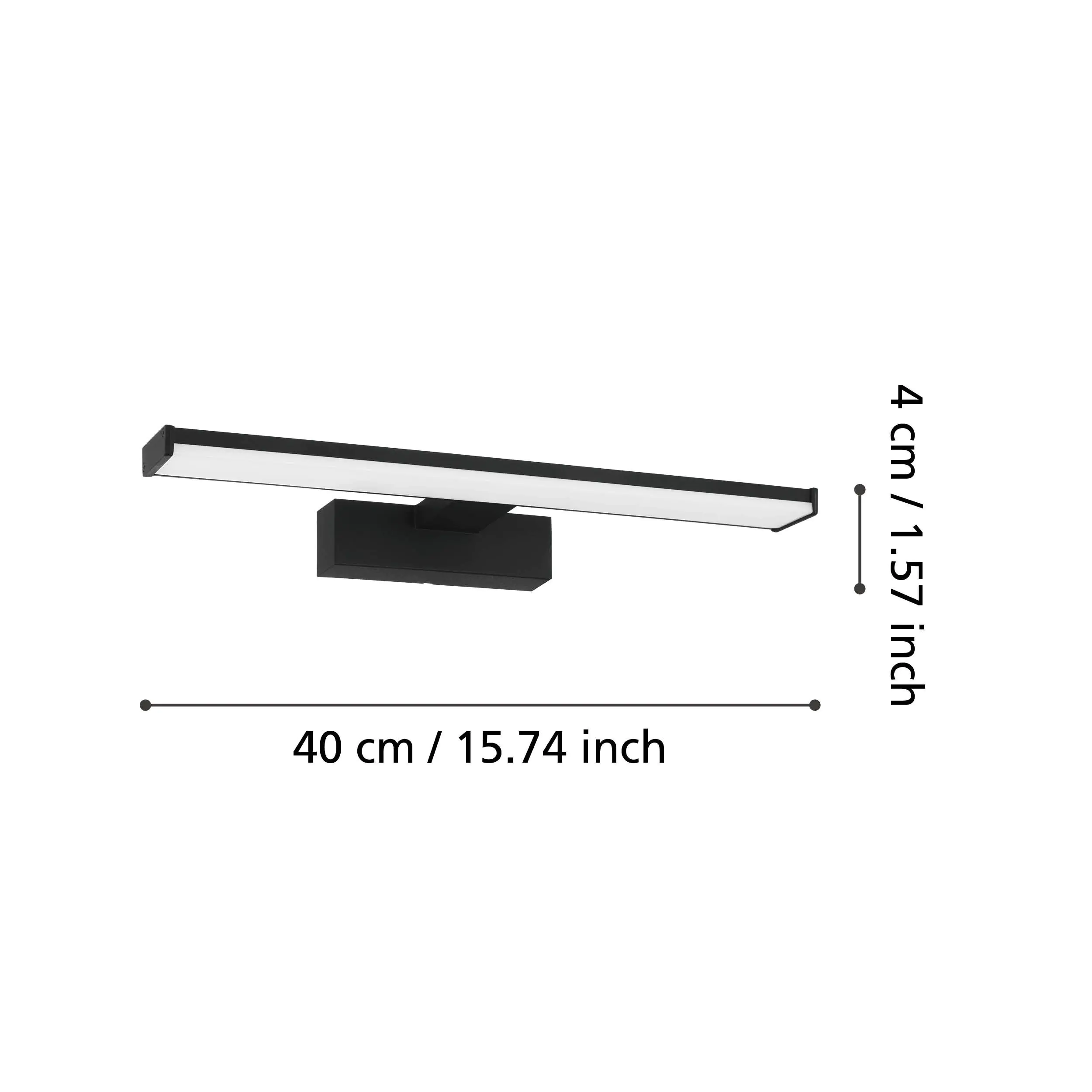 Eglo LED Spiegelleuchte Pandella 1 schwarz 40 x 4 cm neutralweiß