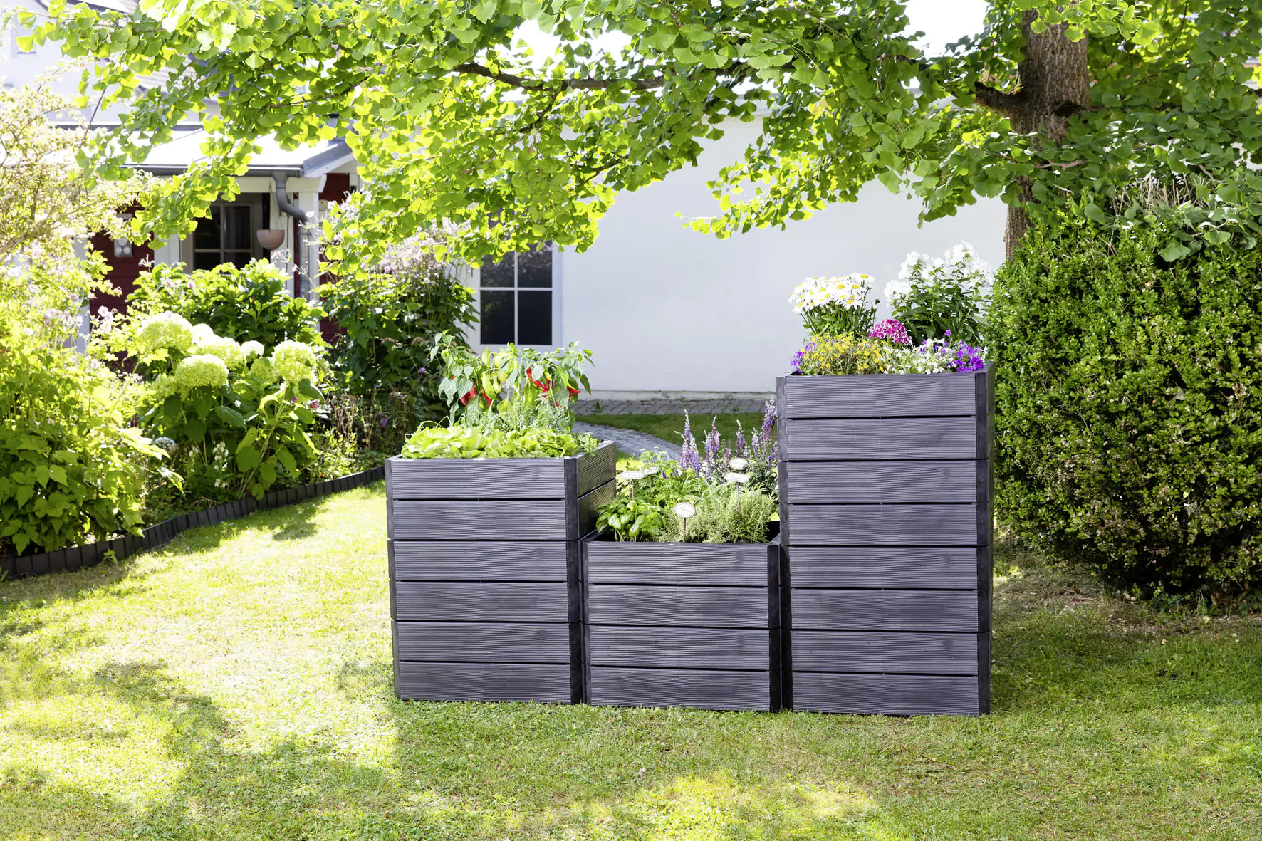 Garantia Hochbeet Ergo Quadro L 80 x 80 x 25 cm