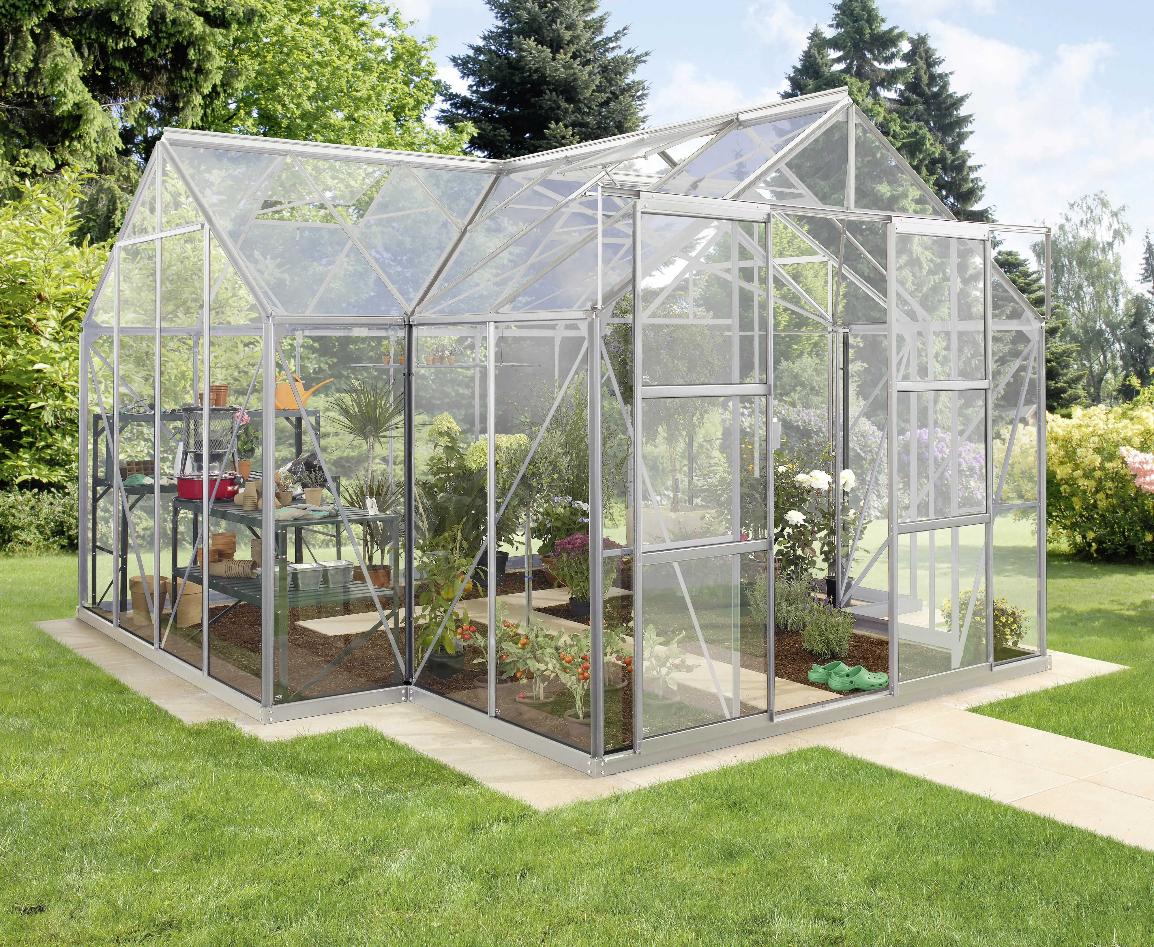Vitavia Gewächshaus Sirona 13000 ESG 3 mm 381 x 381 cm