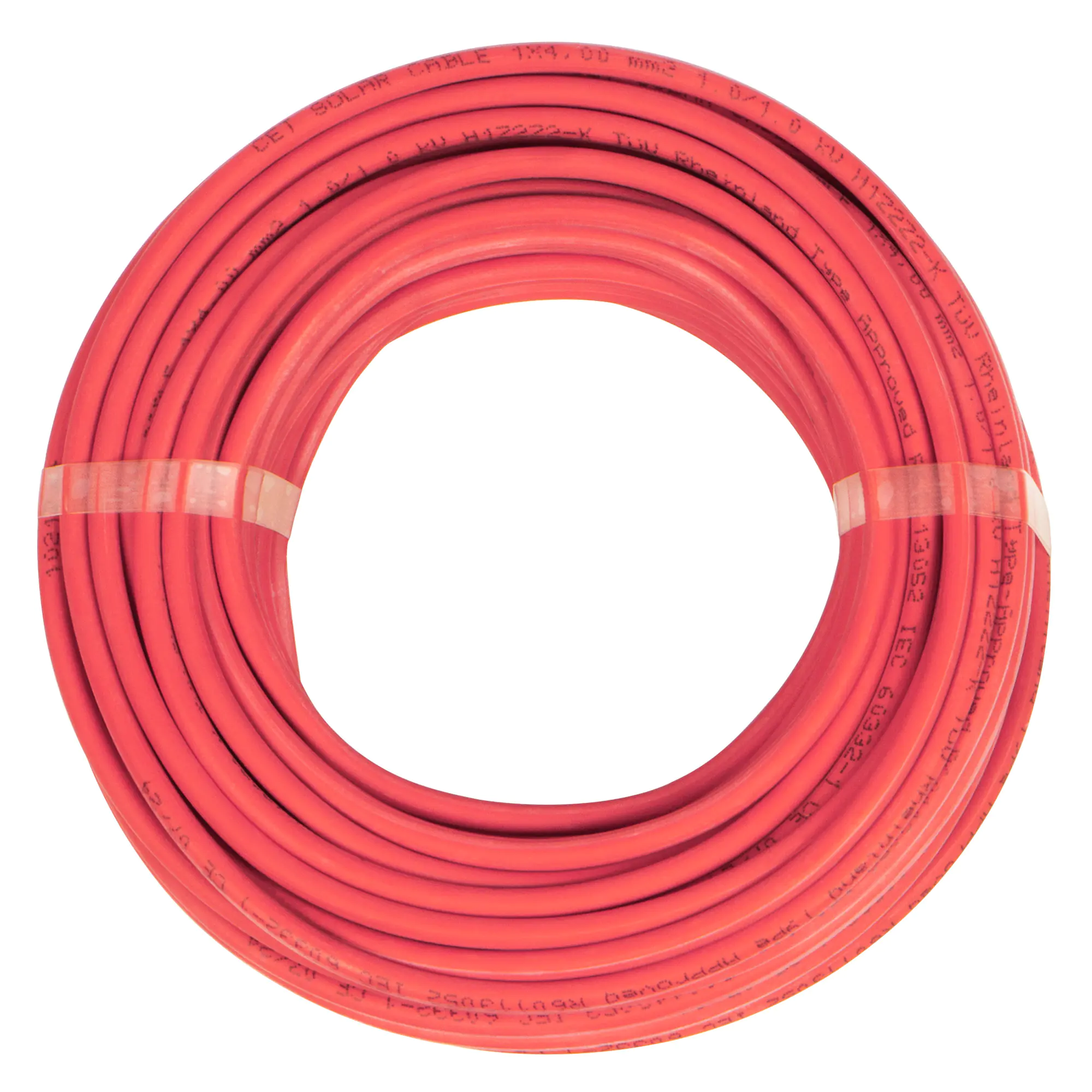 Solarleitung H1Z2Z2-K 6 mm² Ring 20 m rot