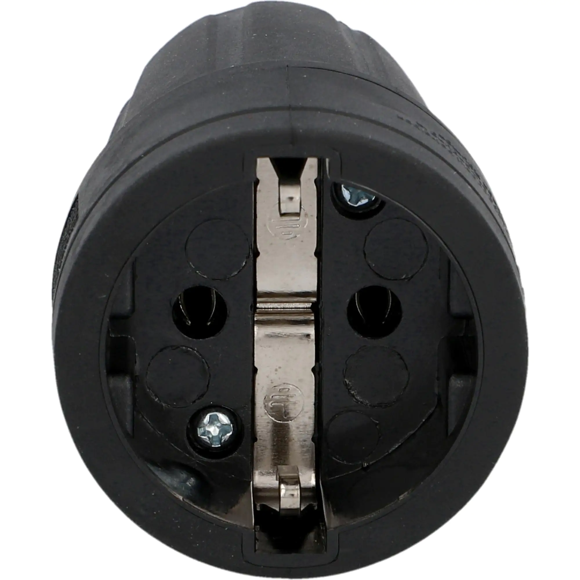 Schutzkontakt-Kupplung Gummi PVC-Ei IP20 schwarz/rot