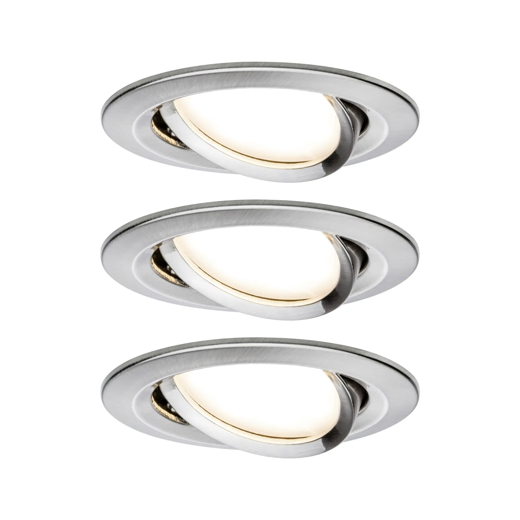 Paulmann LED Einbauleuchte Coin Slim IP23 rund 6,8 W Eisen 3er-Set dimmbar
