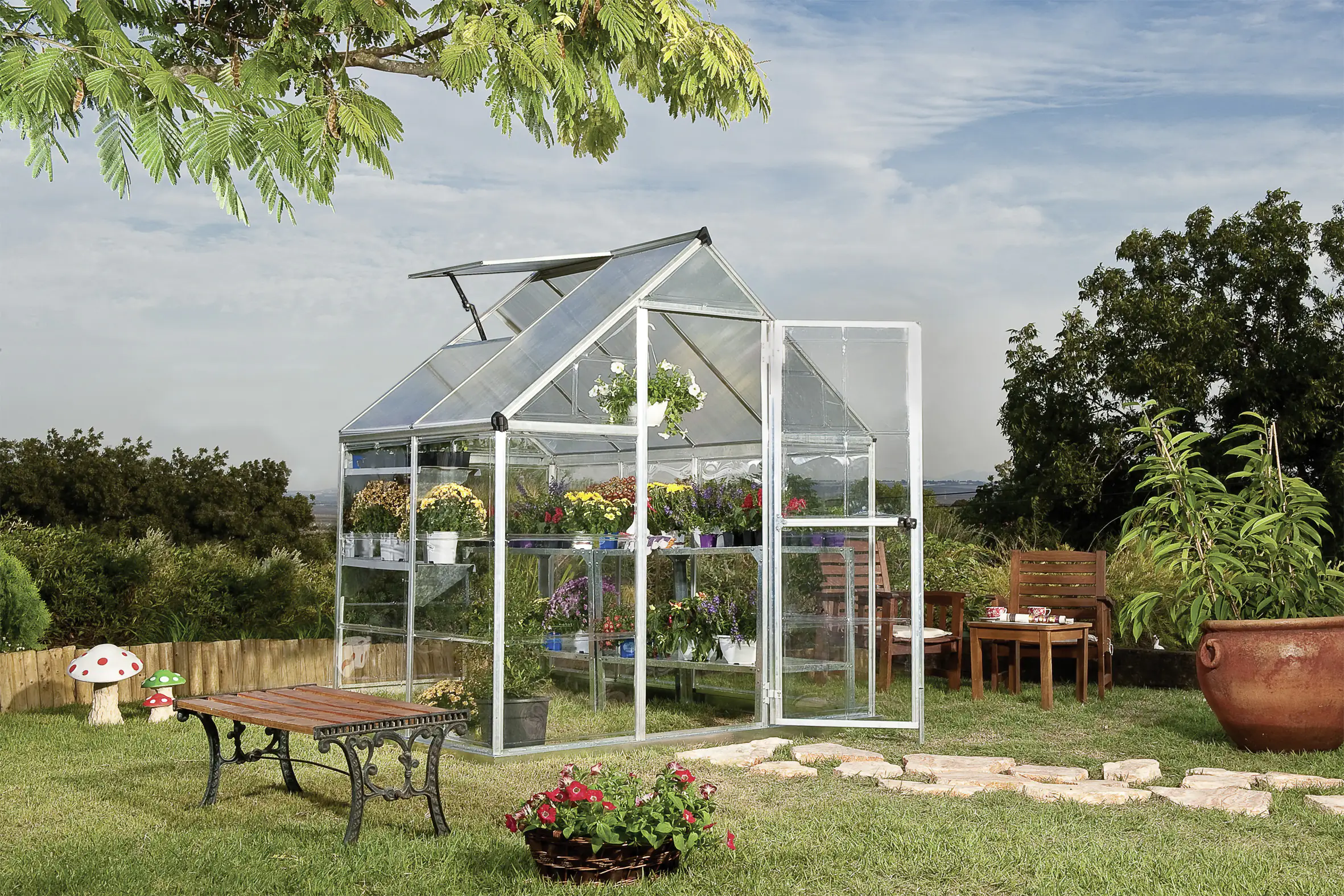 Canopia Gewächshaus Hybrid 6X4 silber 185 x 126 x 208 cm