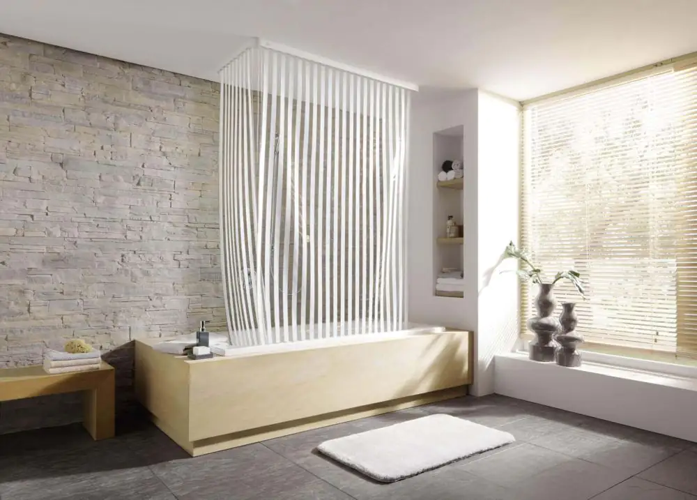 Kleine Wolke Duschrollo für Badewannen 132 + 62 x 240 cm weiß