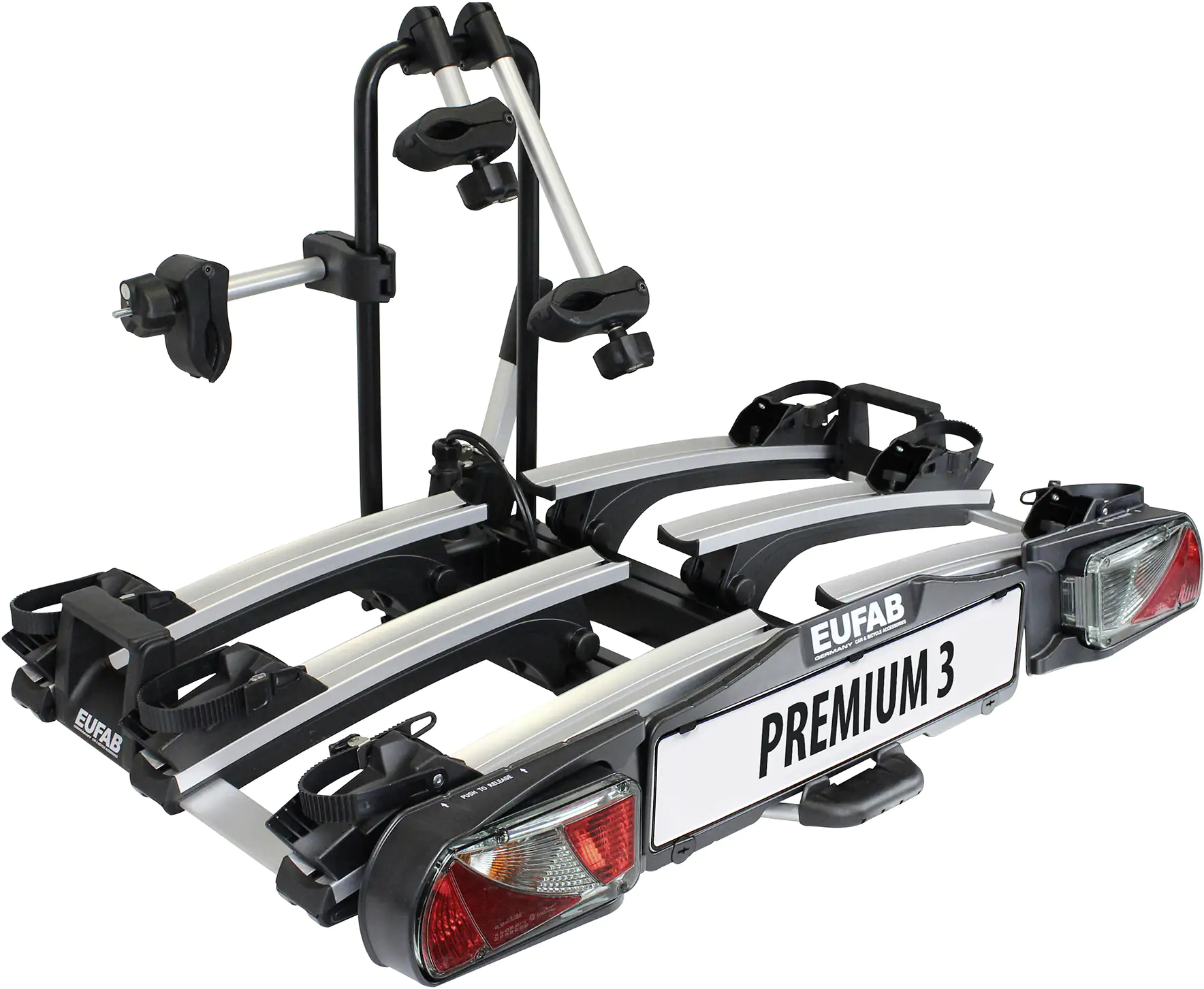EUFAB Fahrradheckträger Premium III für 3 Fahrräder abklappbar