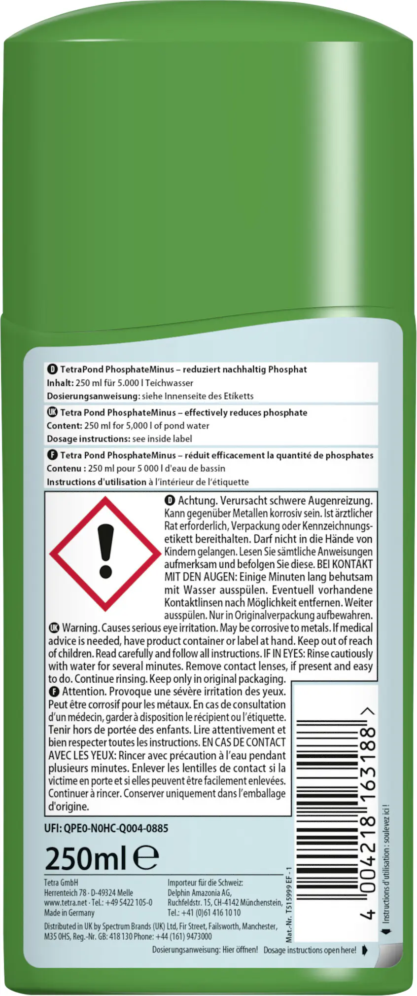 Tetra Pond PhosphateMinus 250 ml