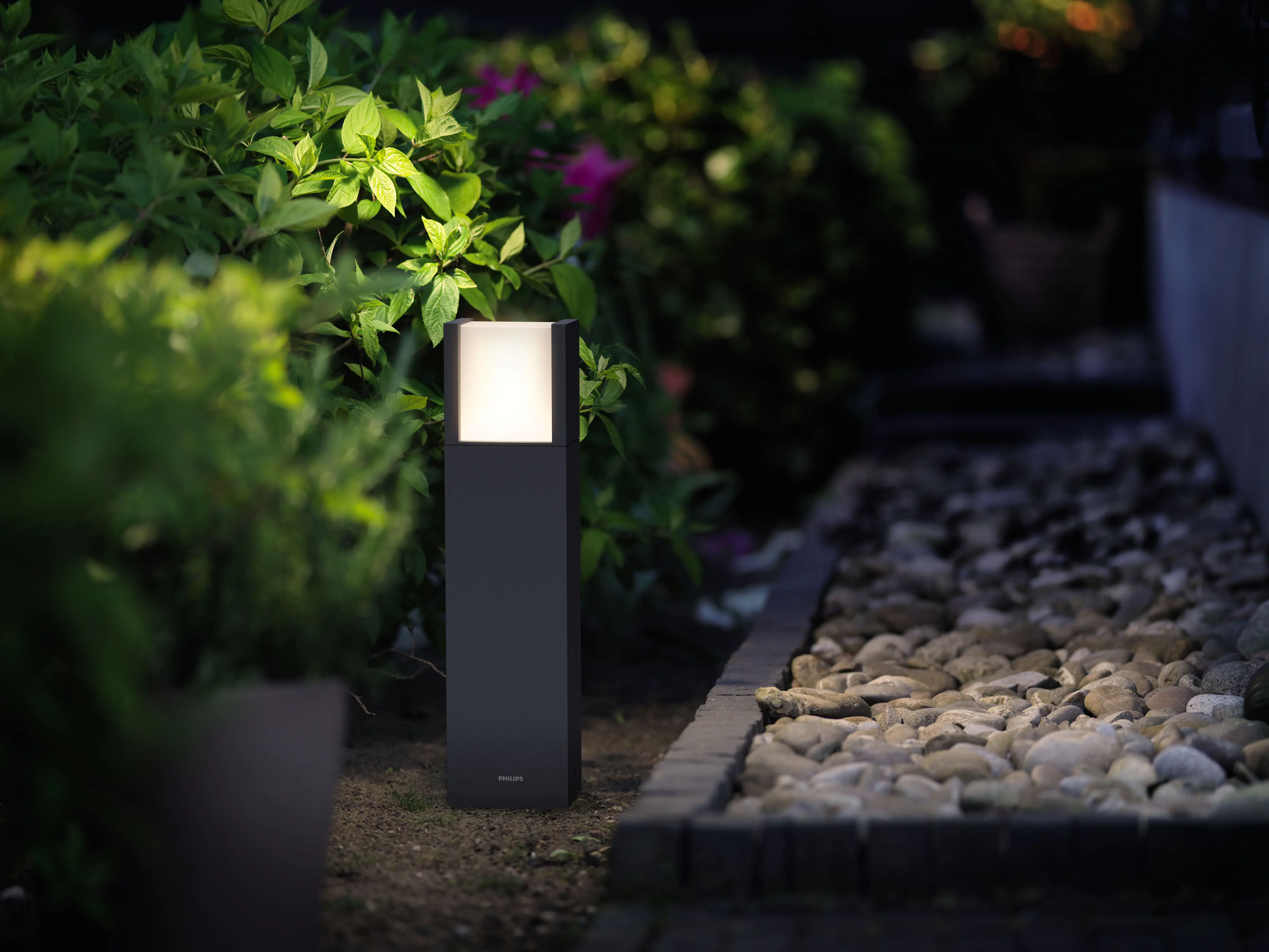 Philips LED Sockelleuchte Arbour warmweiß anthrazit