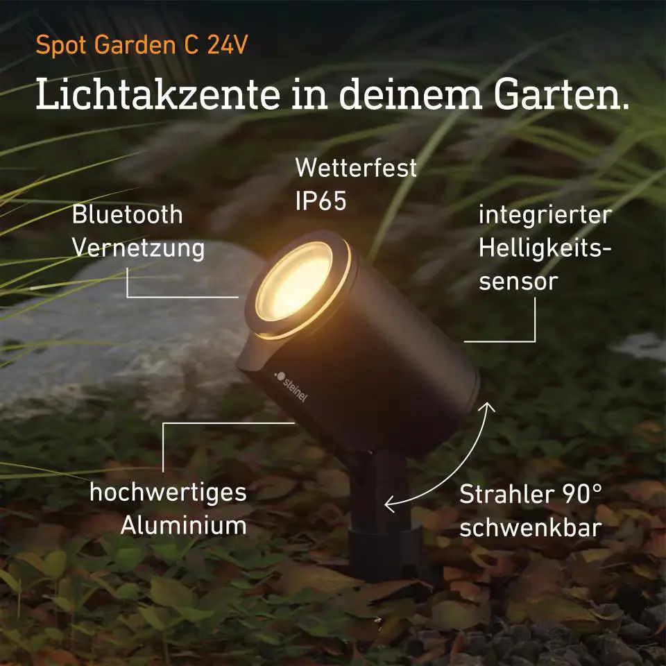 Steinel LED Strahler Spot Garten 24V Starter-Set warmweiß-neutralweiß anthrazit