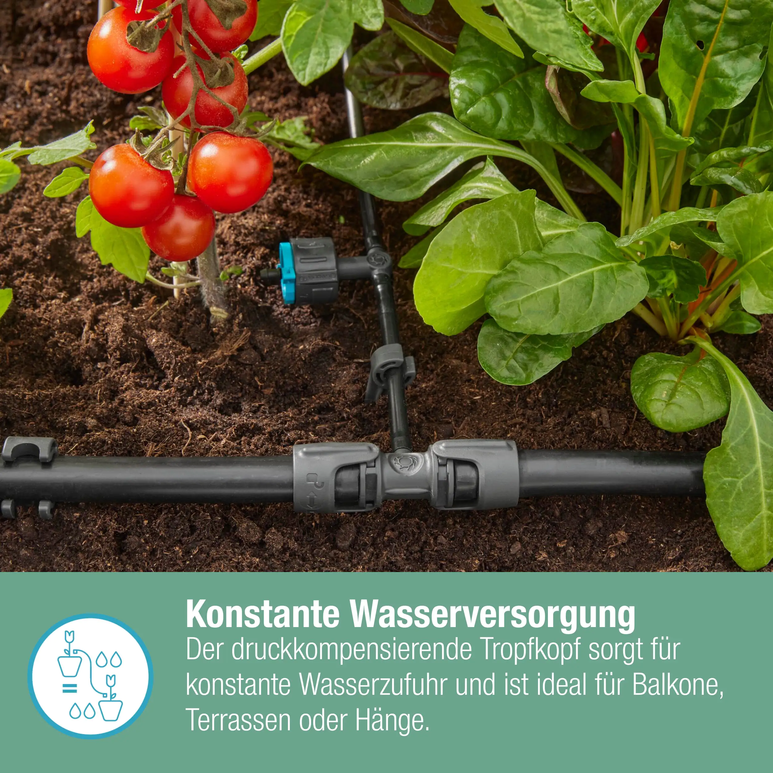 Gardena Reihentropfer, 1-8 l/h regulierbar