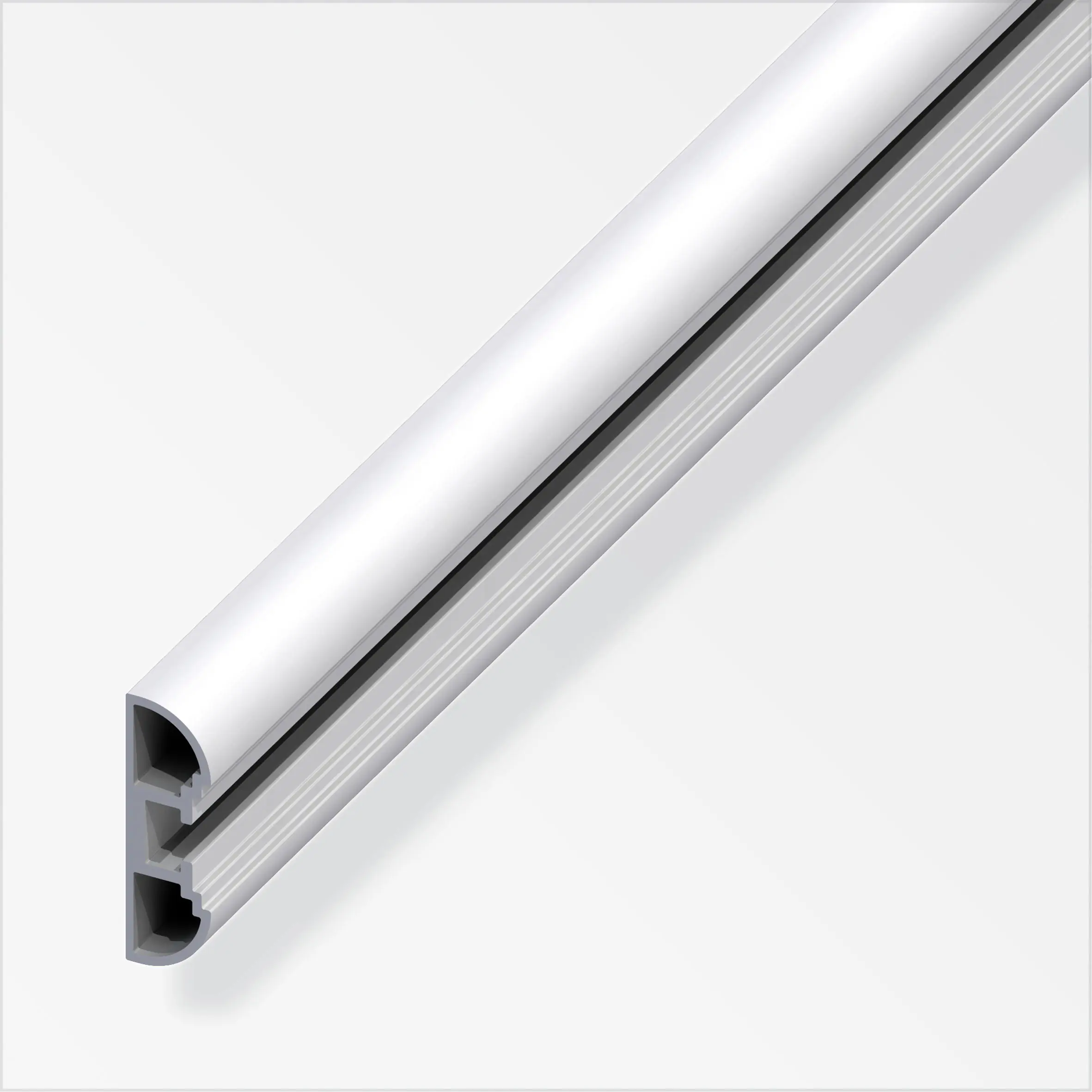 coaxis®-Profil, schmal 1 m, 35.5 x 11 mm Aluminium eloxiert silber