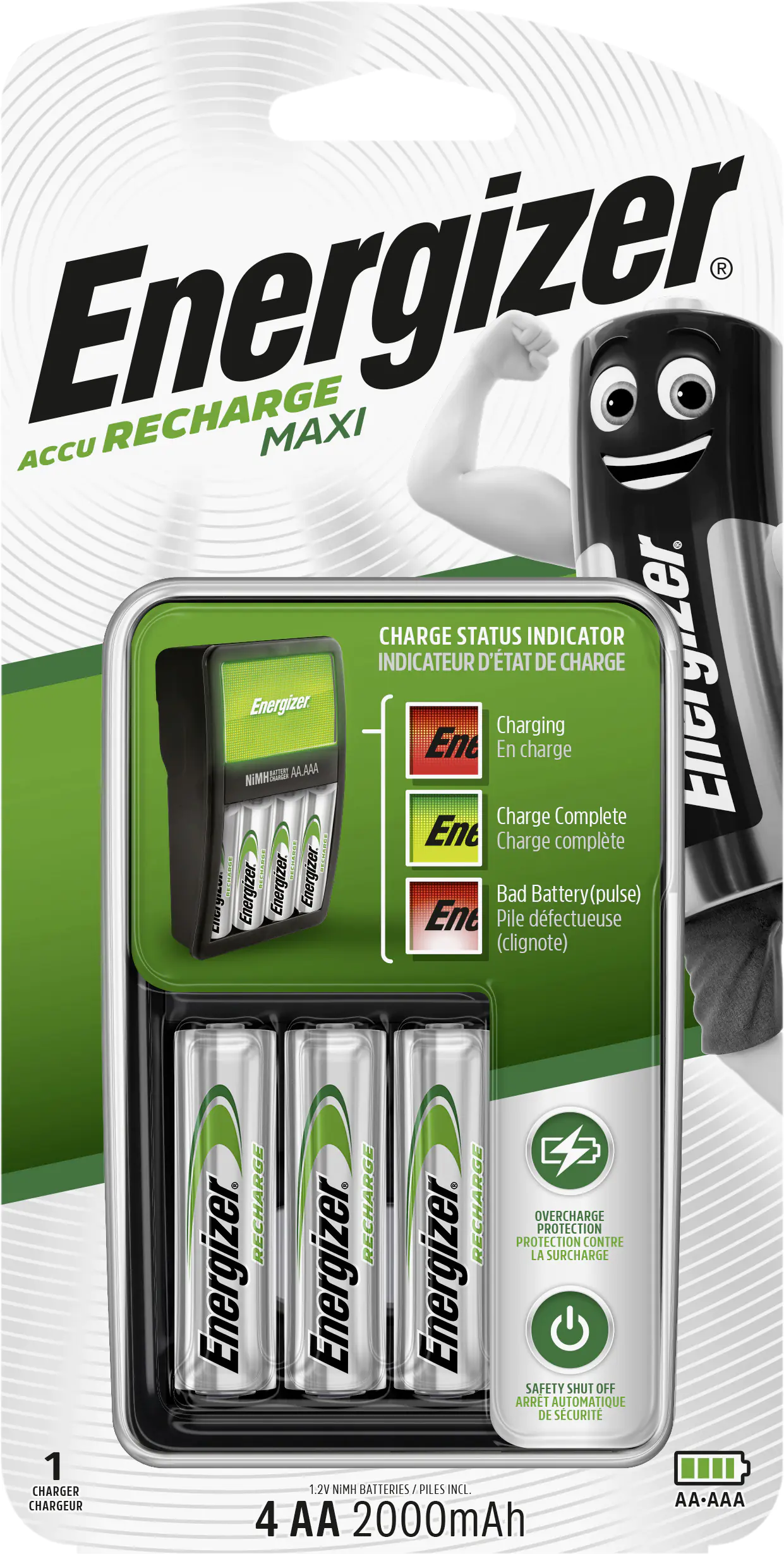 Energizer Maxi Charger inkl. 4-Mignon AA