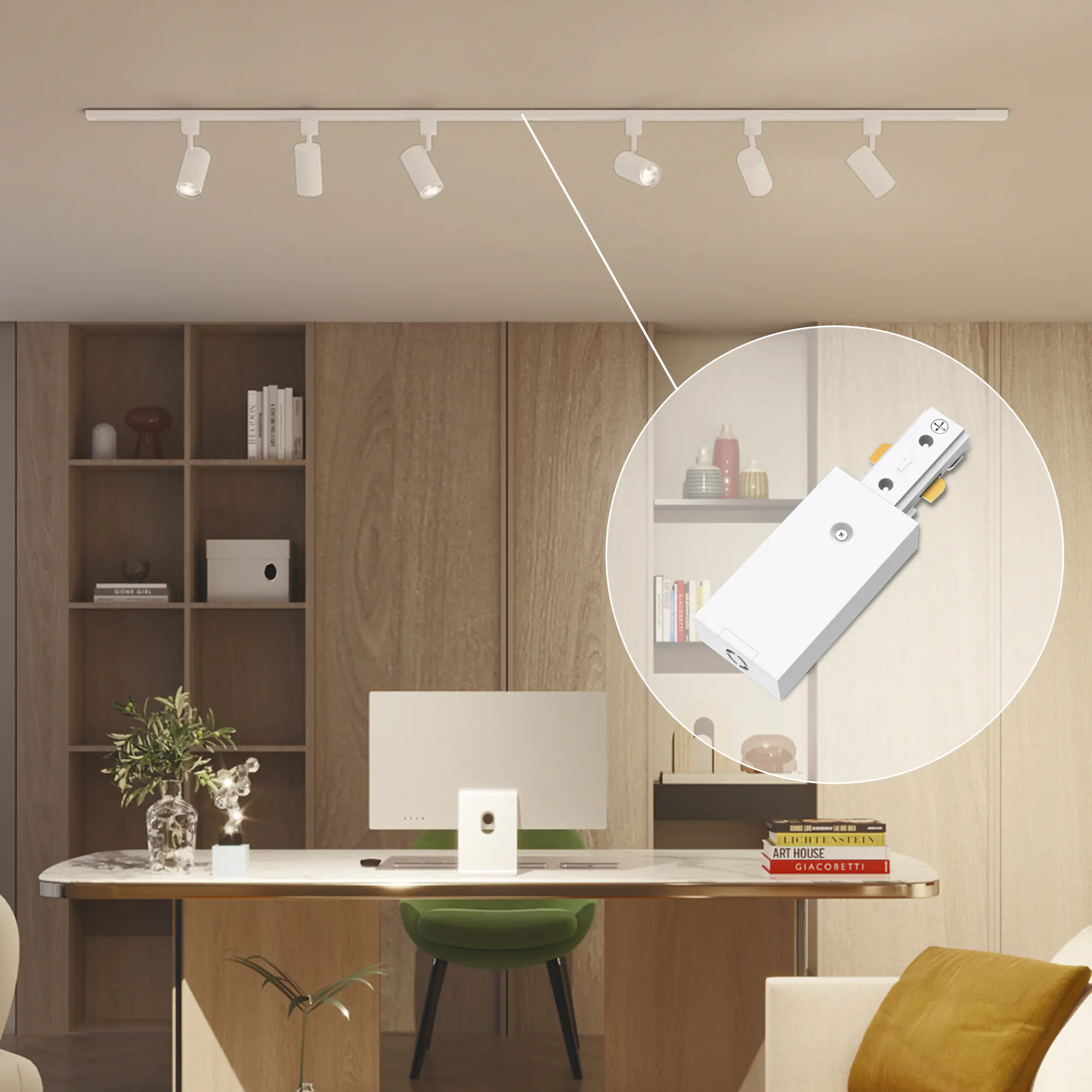 Philips EasyLink Stromverbinder für Schienenleuchte einseitig weiß