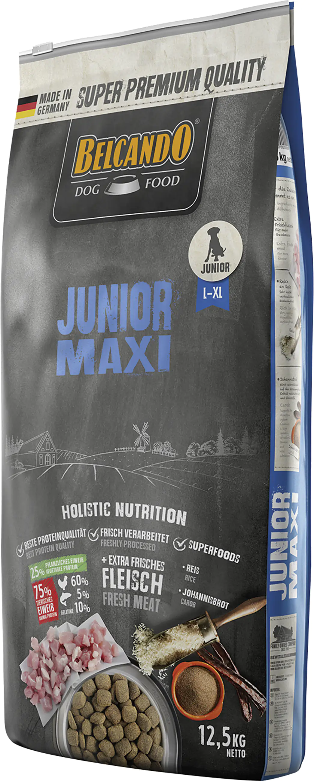 Belcando Hundetrockenfutter Junior Maxi 12,5 kg Geflügel & Reis 