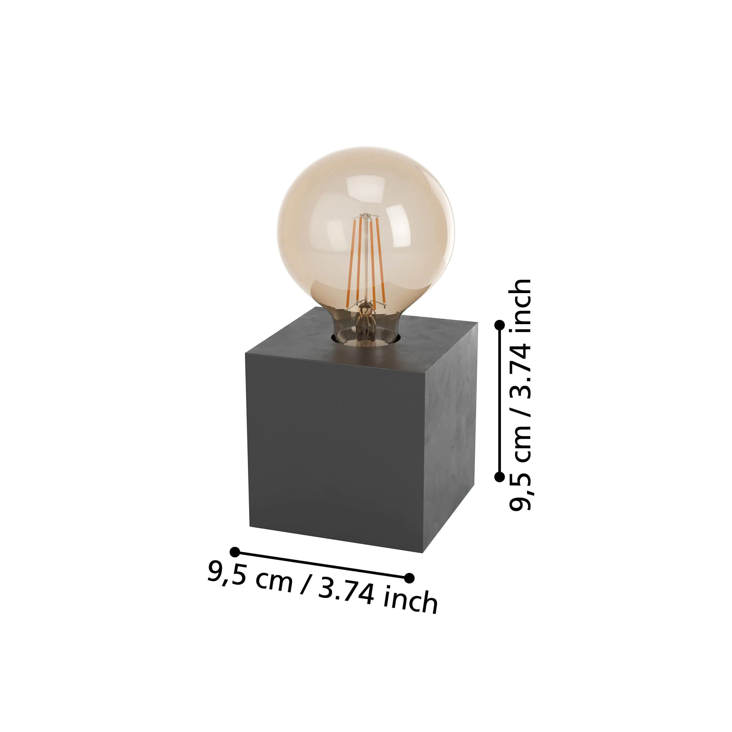 Eglo Tischlampe Prestwick 9,5 x 9,5 cm schwarz