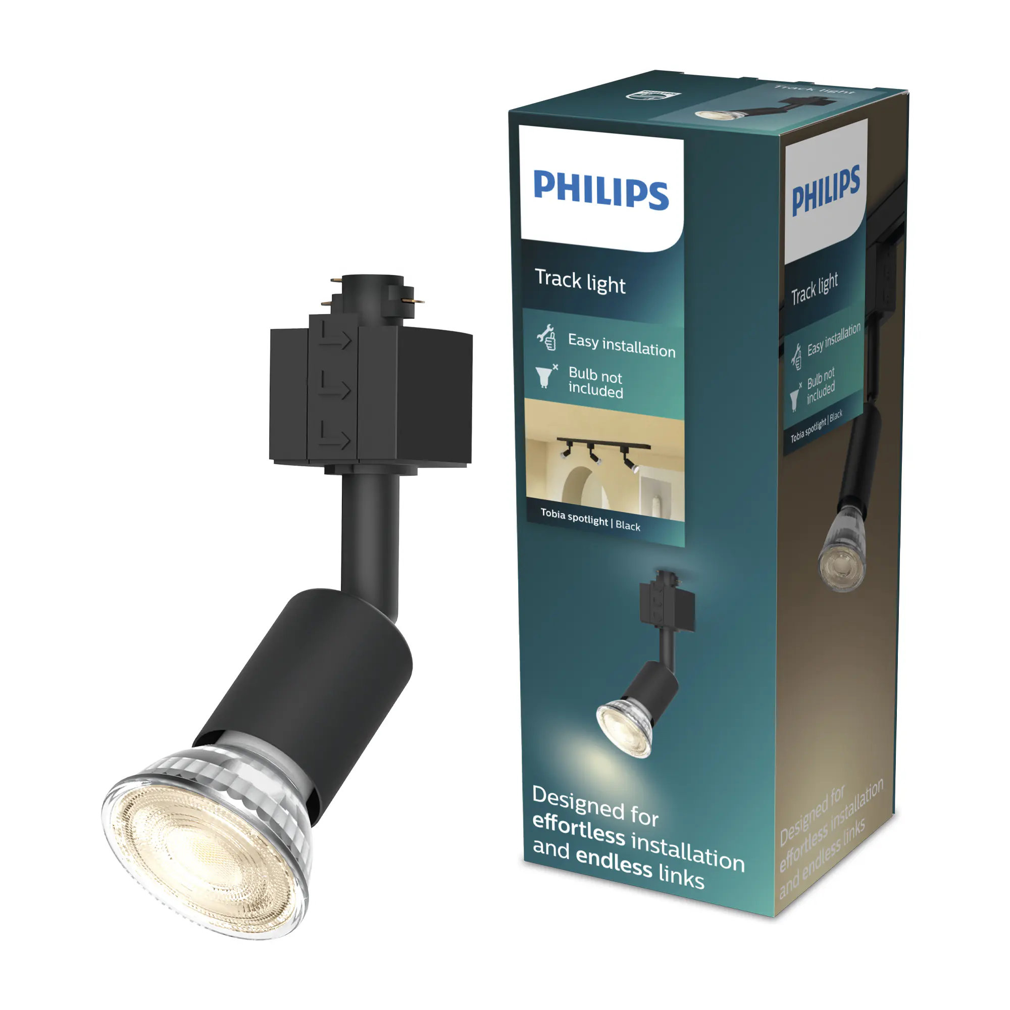 Philips Schienenleuchte 1er Spot Tobia Easy Link schwarz