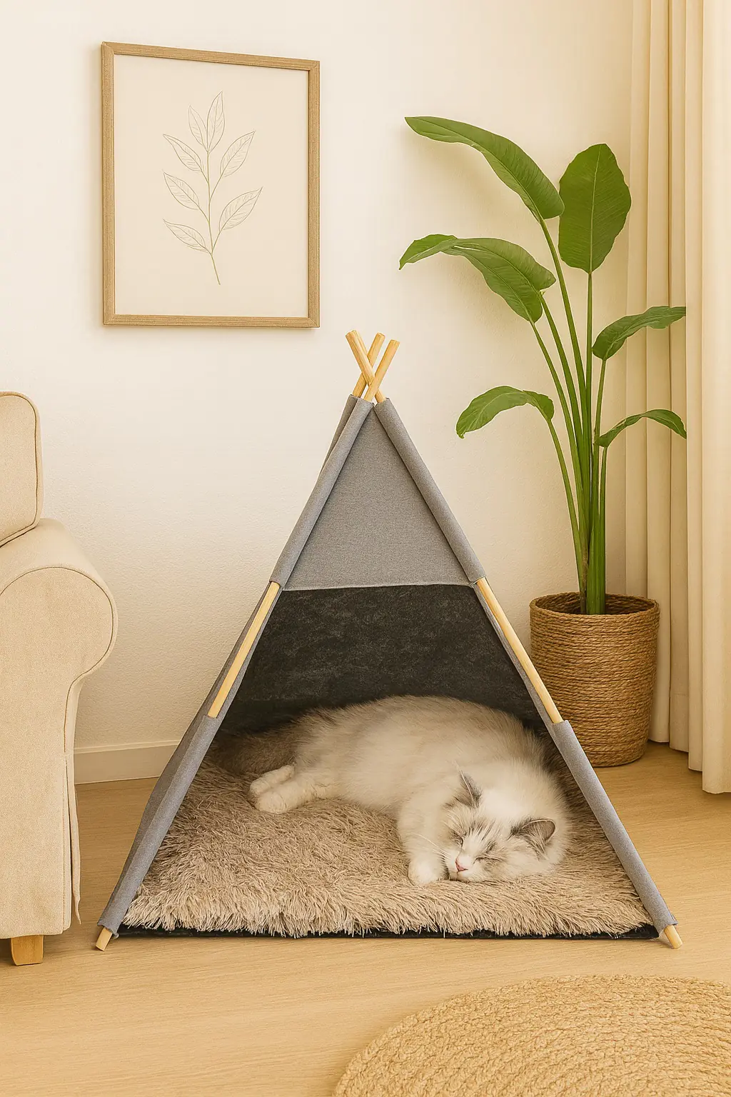 Nobby Katzenzelt Tenda 70 x 70 cm grau