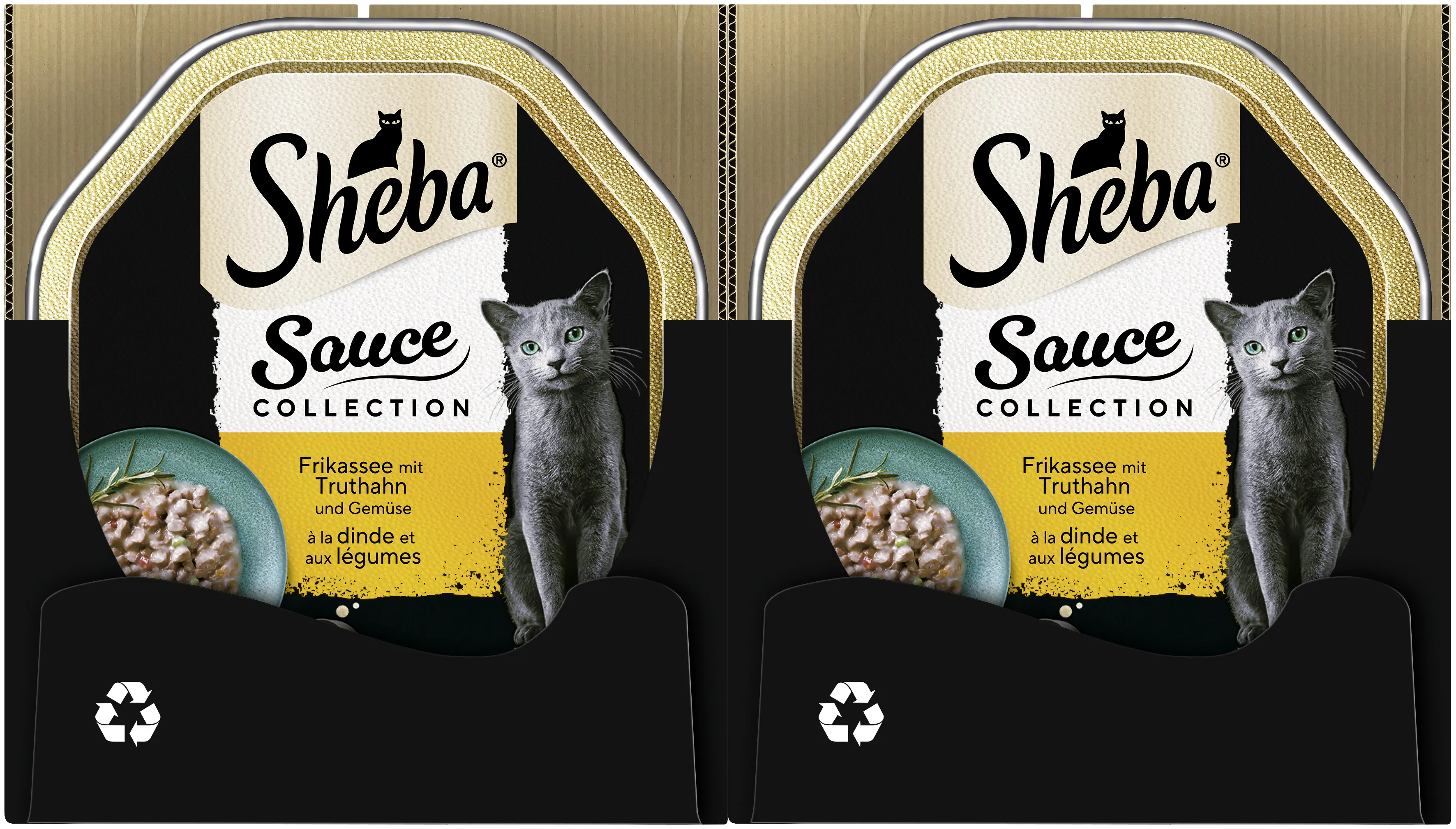 Sheba Sauce Collection Katzennassfutter Adult 85 g Frikassee mit Truthahn & Gemüse