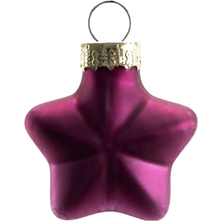 TrendLine Weihnachtskugeln Glas-Sterne 4 cm magnolienrosa 12 Stück