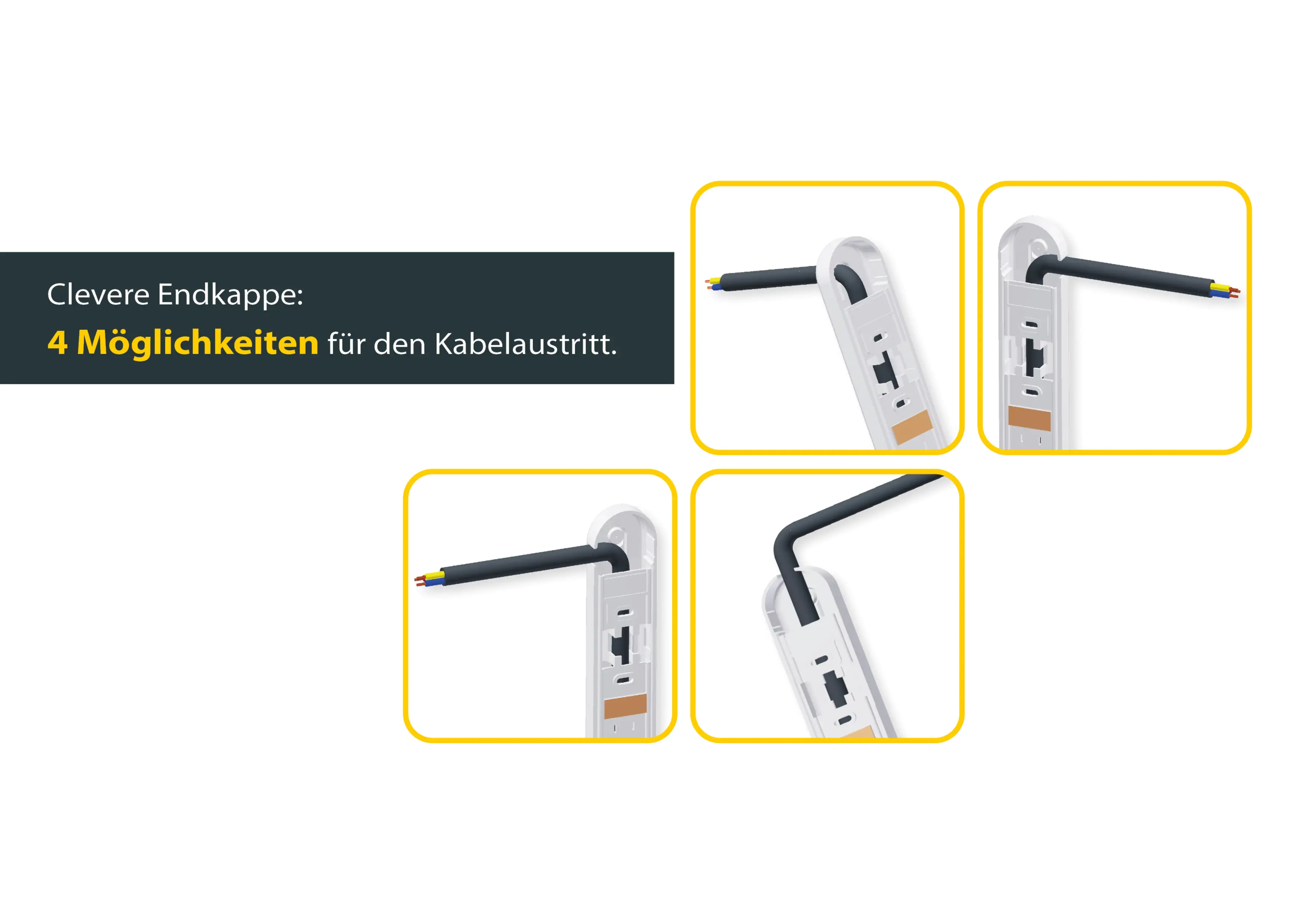 Schellenberg Kabelkanal System M weiß 210 cm Starterset
