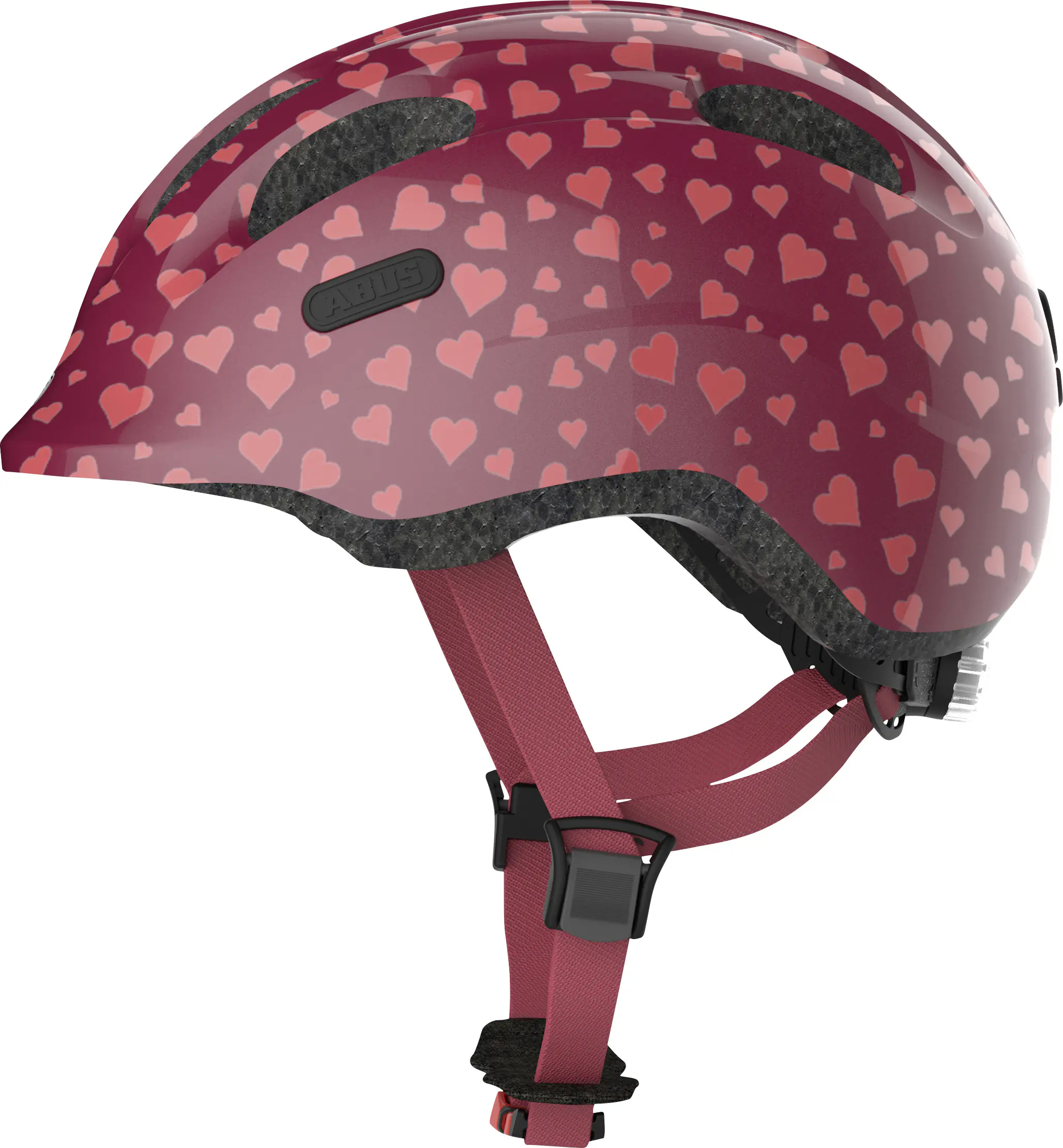 Abus Fahrradhelm Kinder Kids Pro M cherry heart