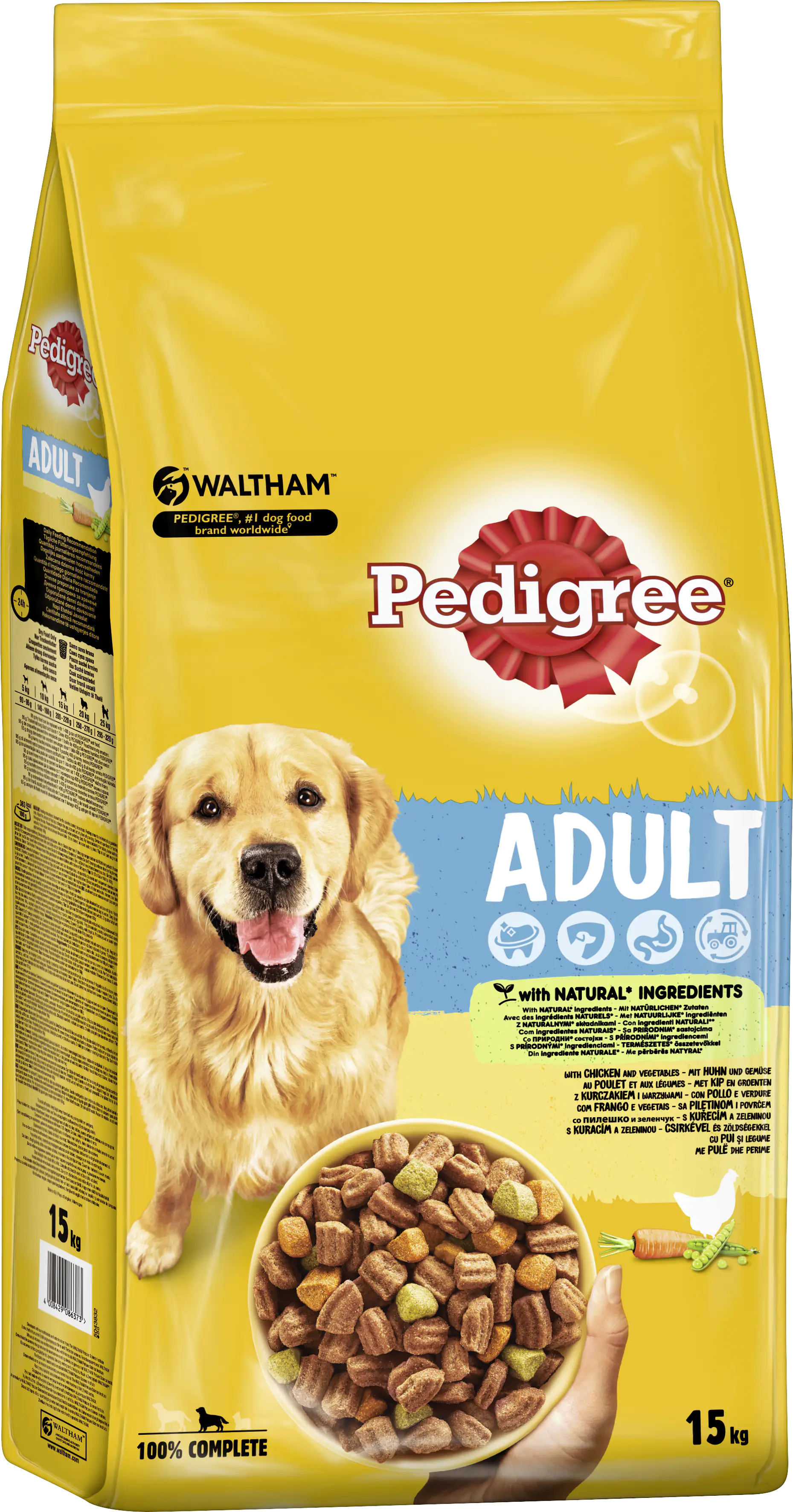 Pedigree Hundetrockenfutter Adult 15 kg Huhn & Gemüse 