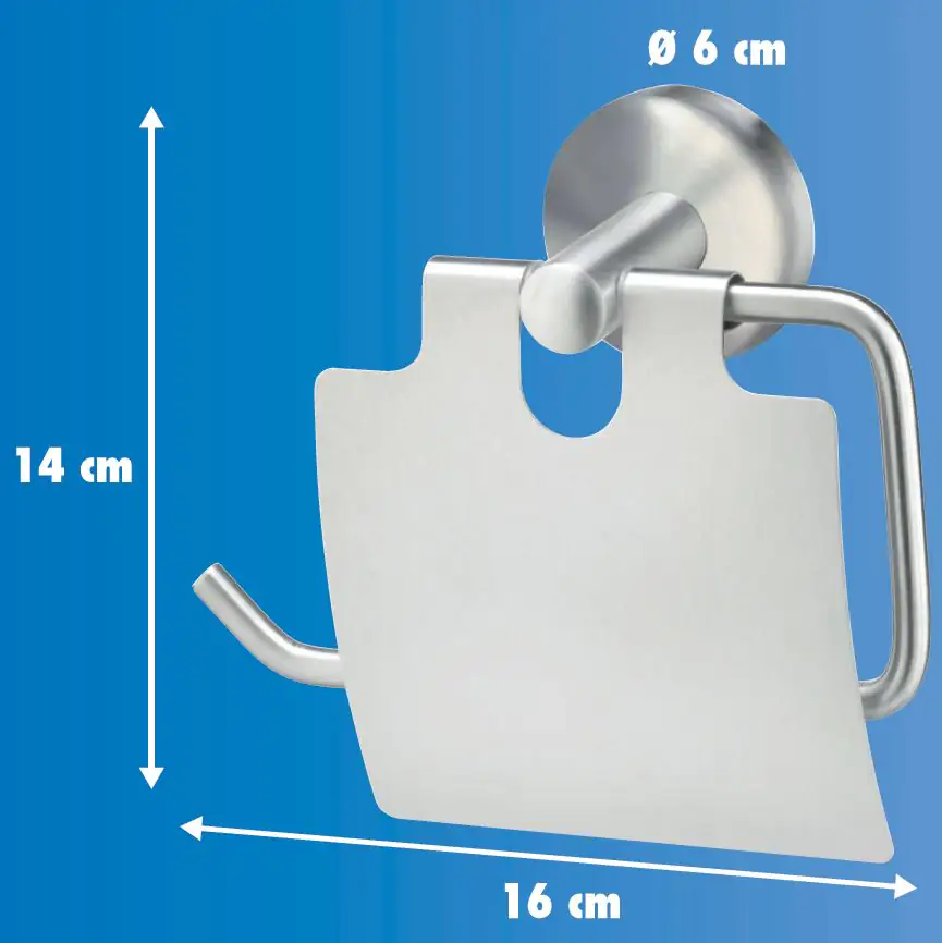 TrendLine Toilettenpapierhalter Edelstahl gebürstet Simple Round mit Deckel