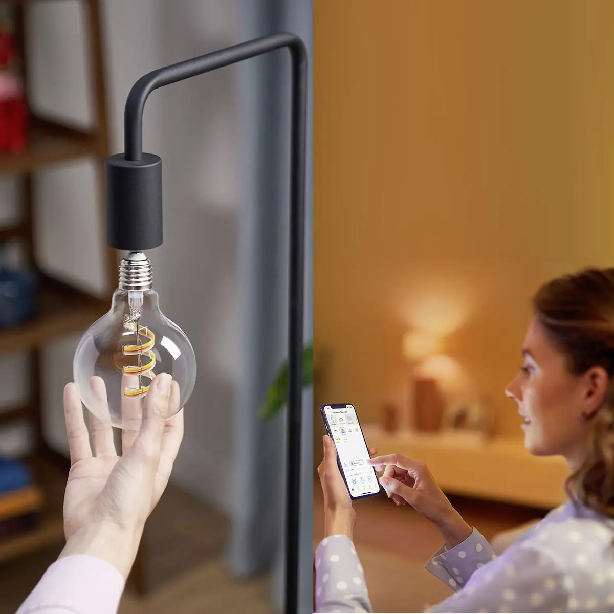 WIZ LED-Leuchtmittel Filament Globe G95 E27 6,3W warmweiß bis kaltweiß smart RGB