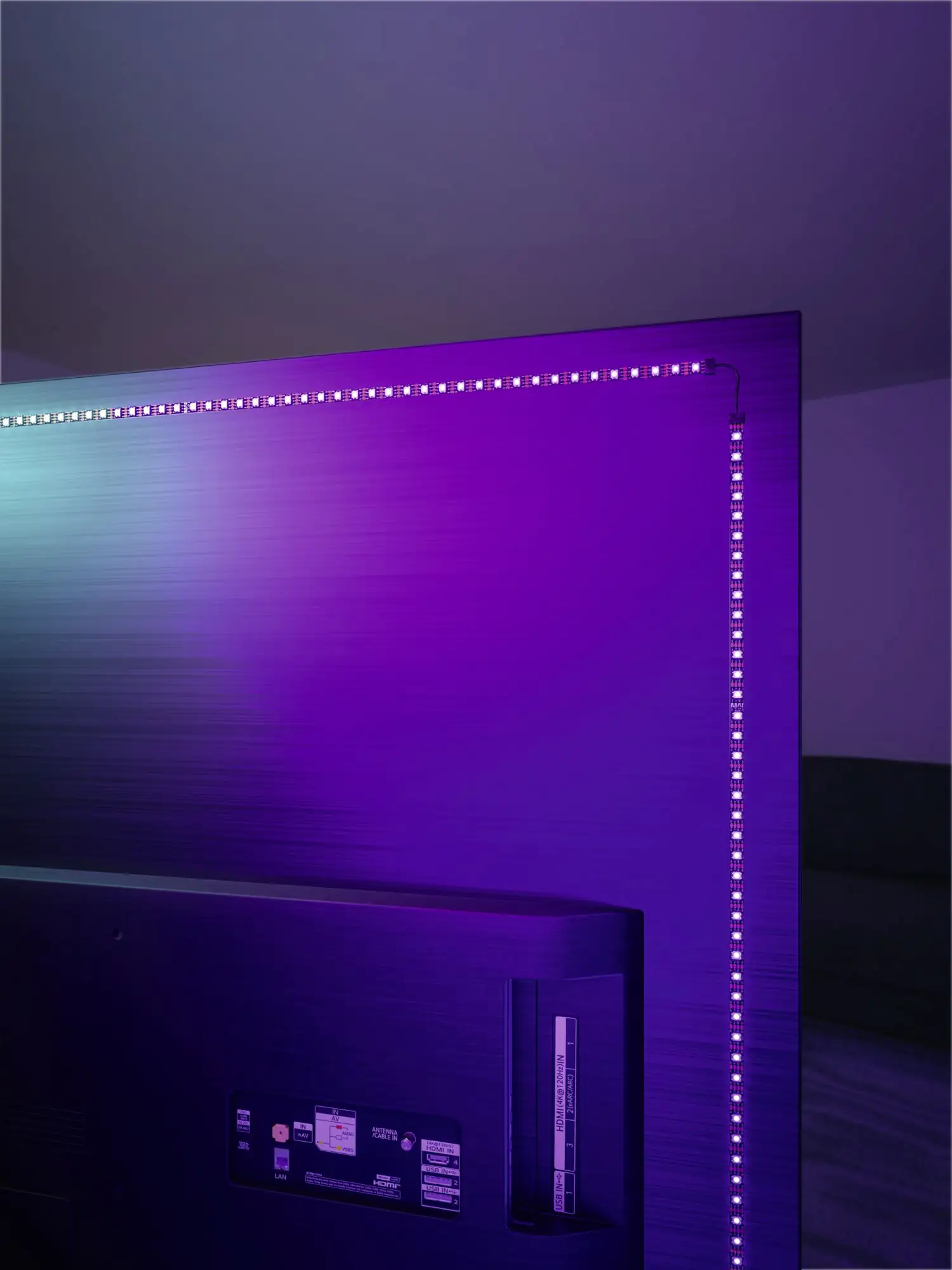 Paulmann Entertain USB LED Stripe 3,1 m RGB dimmbar, für 75 Zoll Fernseher