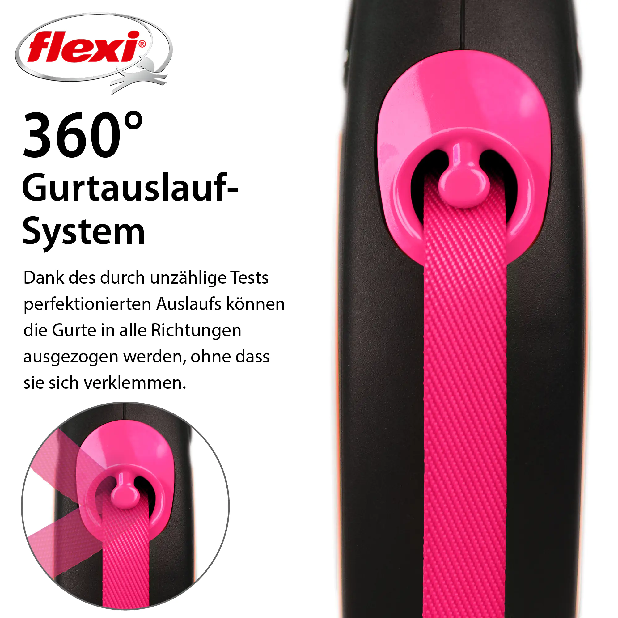 Flexi Hundeleine New Neon Gurt M neonpink