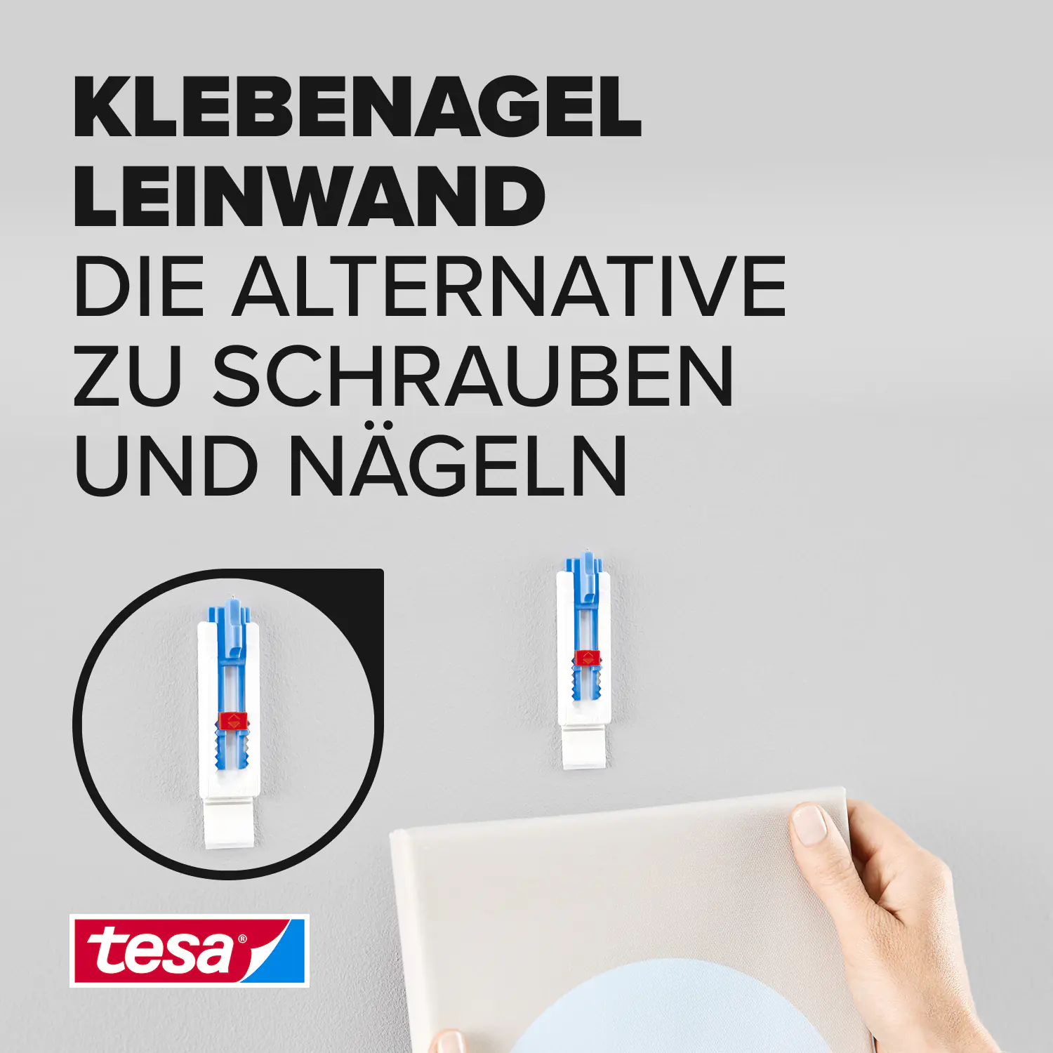 tesa Klebenagel Traglast 1 kg, 2 Stück