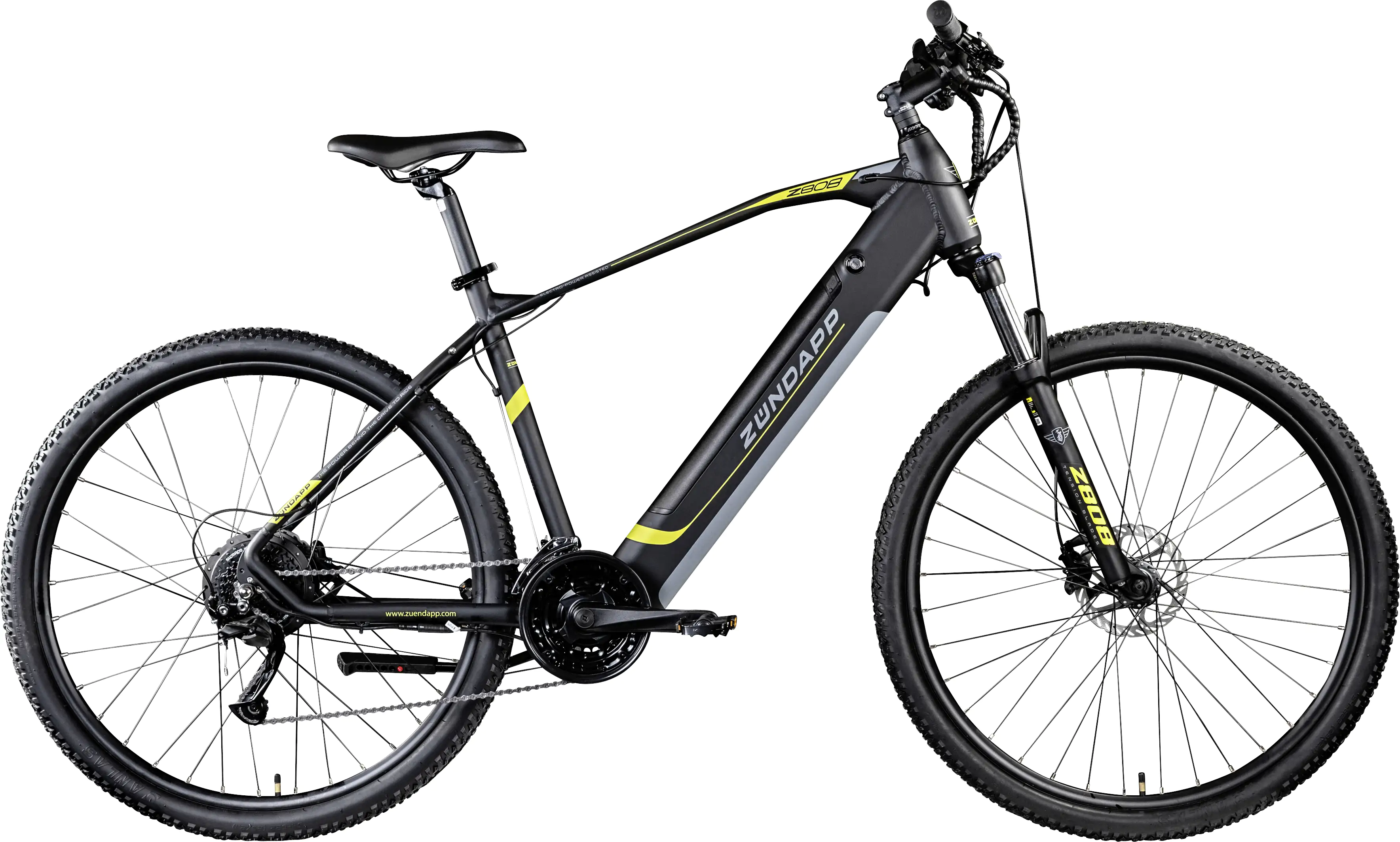 Zündapp E-Bike MTB Z808 29 Zoll 10-Gang 504 Wh schwarz gelb